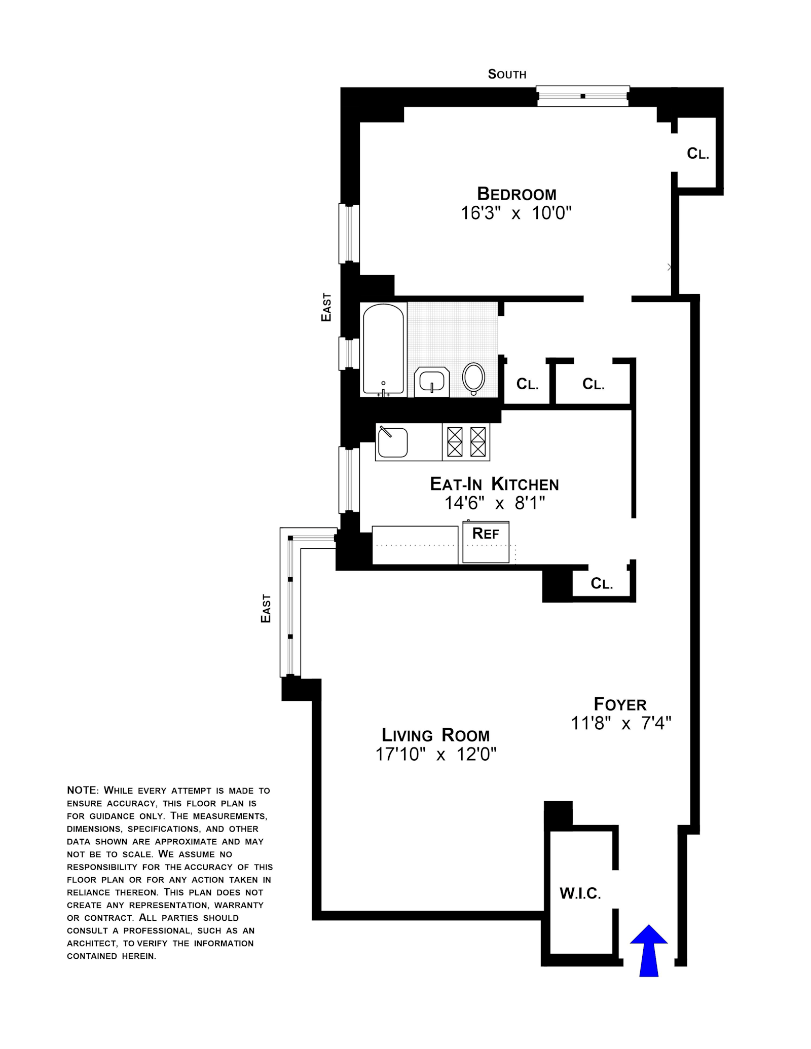 Floorplan for 572 Grand Street, G402