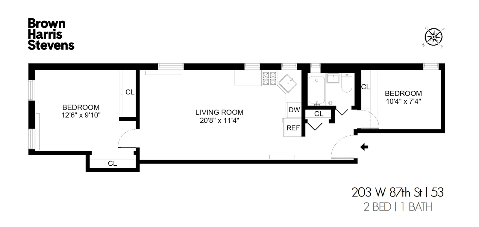 Floorplan for 203 West 87th Street, 53