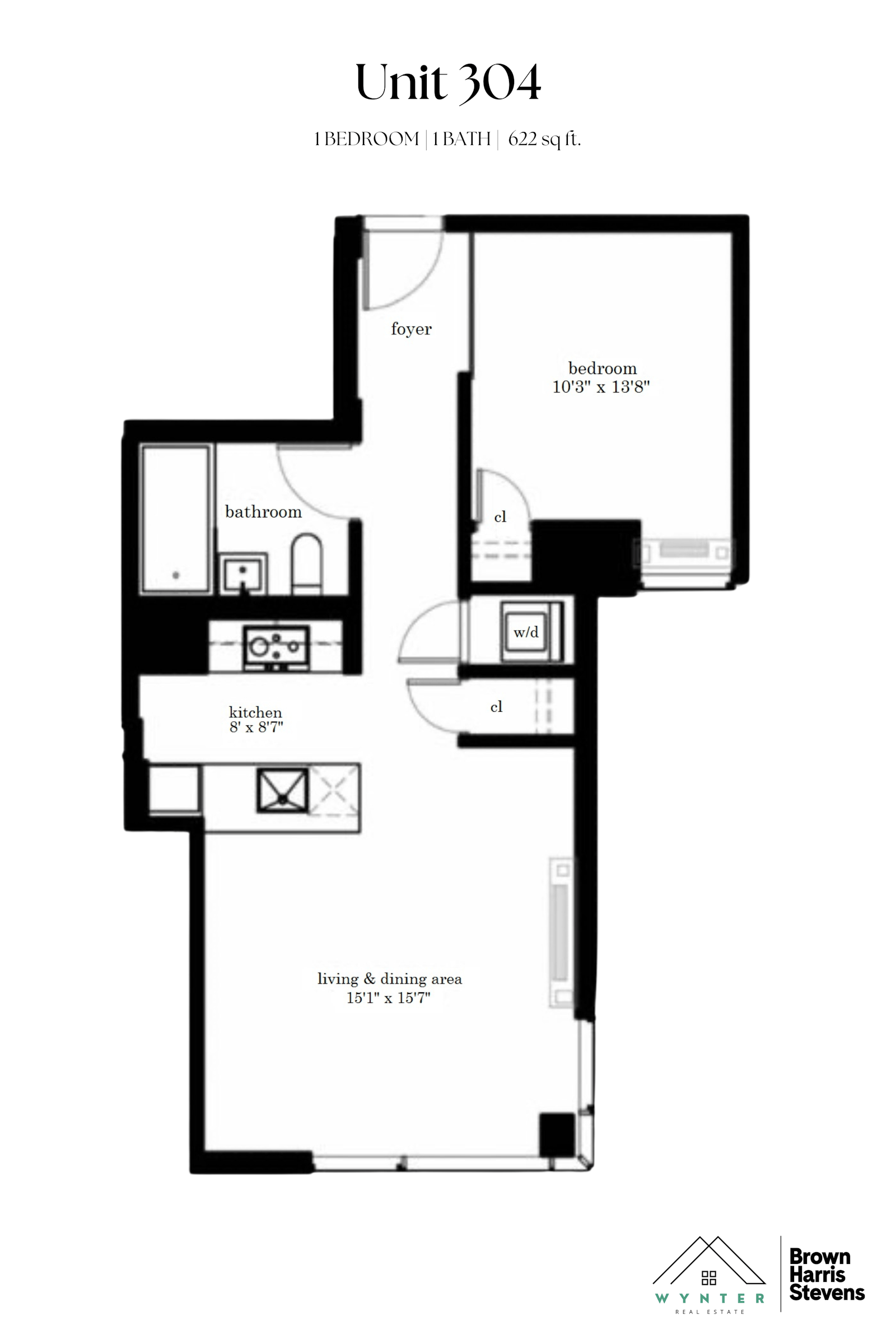 Floorplan for 26 -26 Jackson Ave, 304