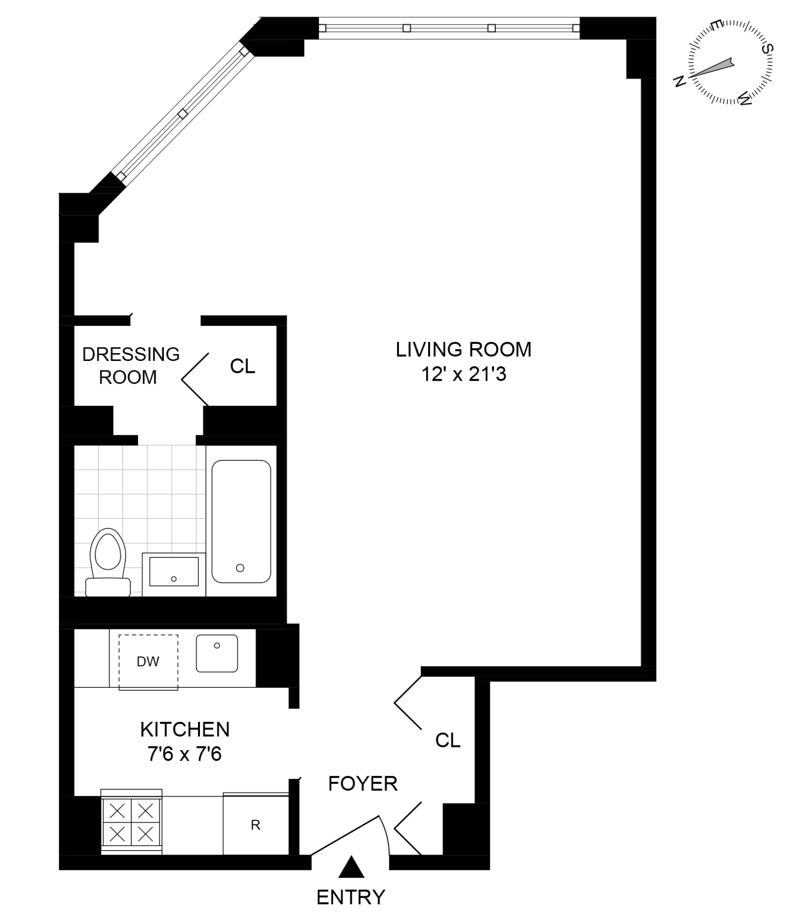 Floorplan for 330 Third Avenue, 17D