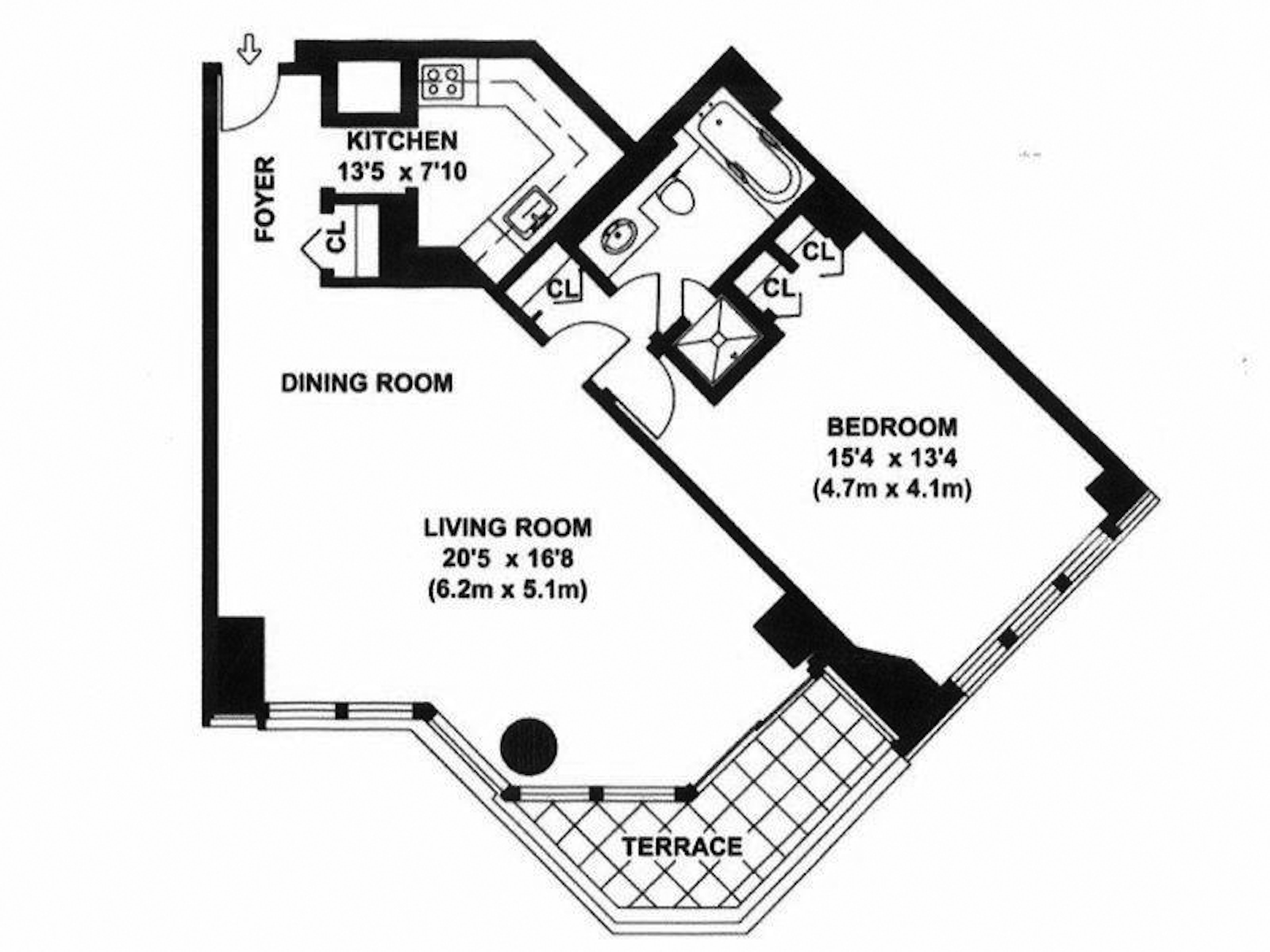 Floorplan for 200 East 61st Street, 17B