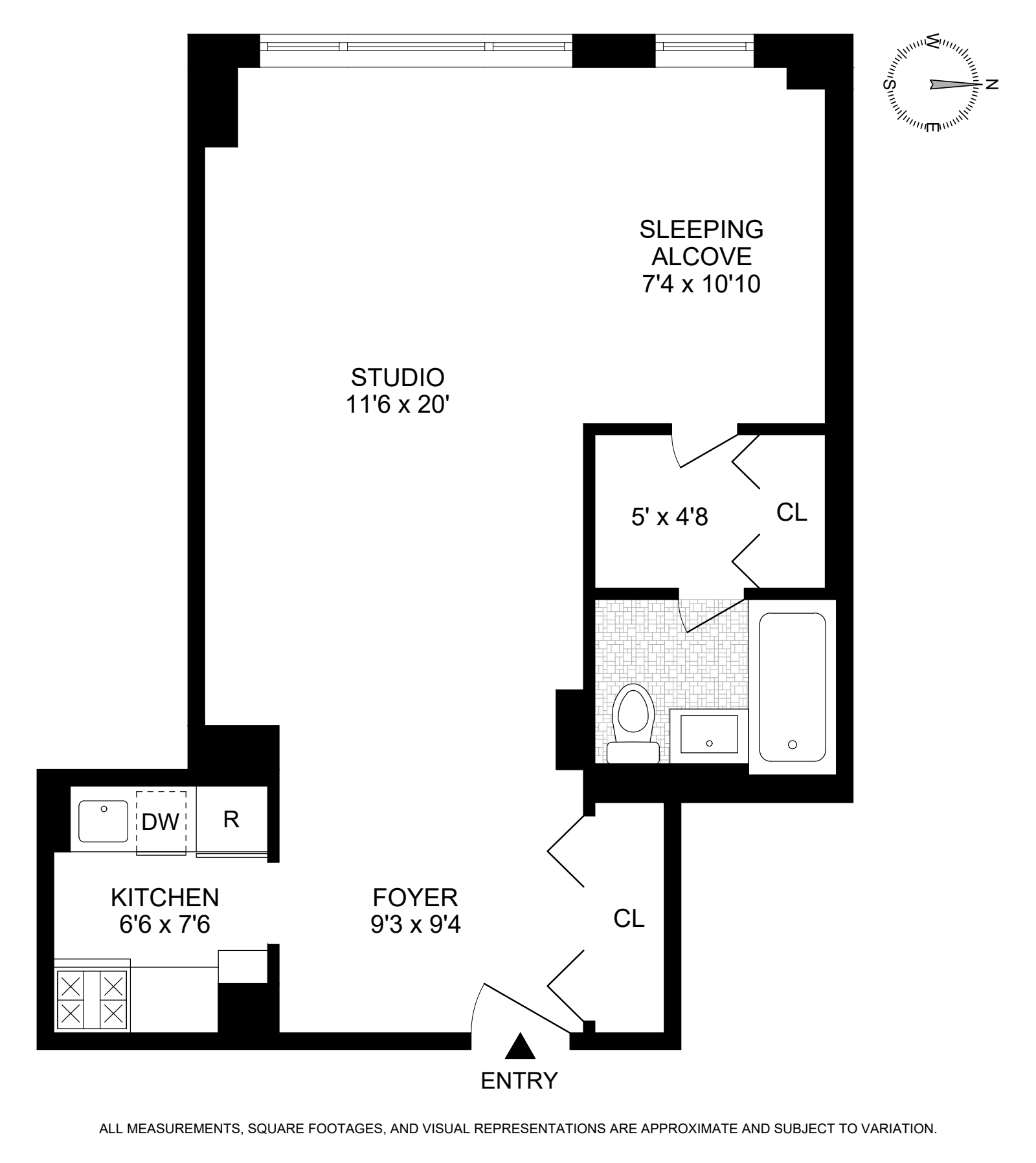 Floorplan for 345 East 56th Street, 15B