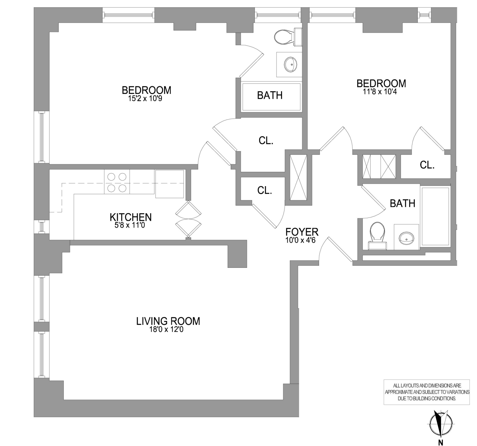 Floorplan for 15 Park Avenue, 502