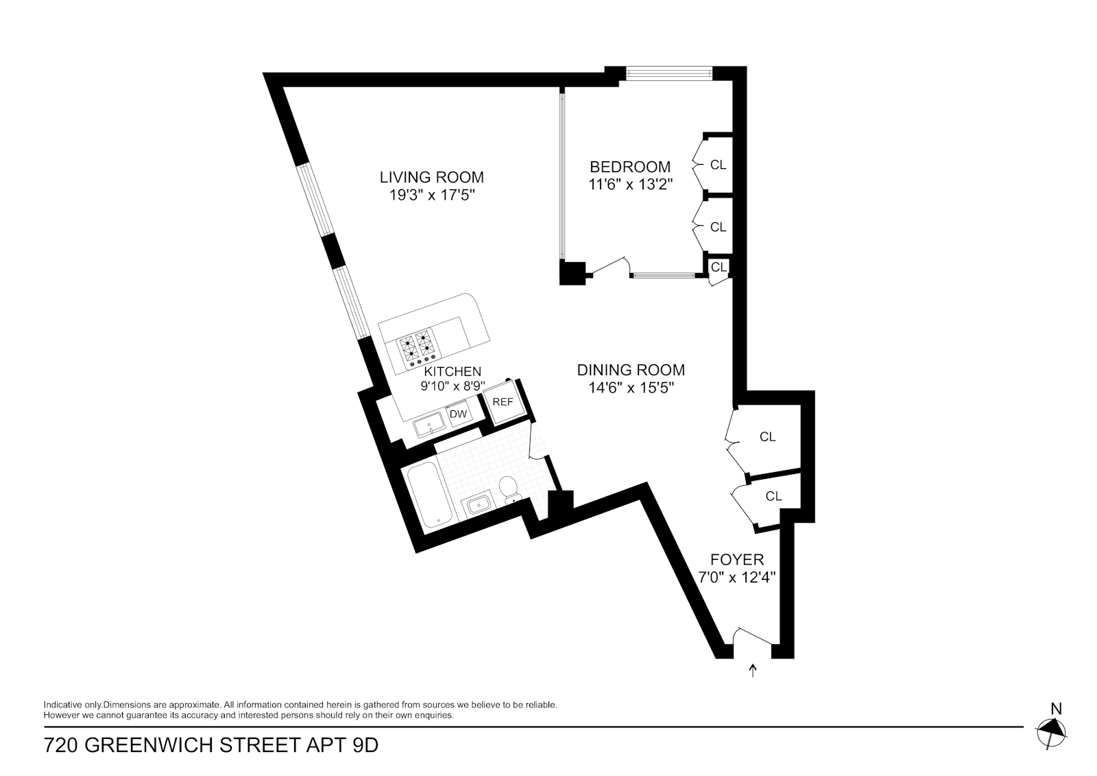 Floorplan for 720 Greenwich Street, 9D