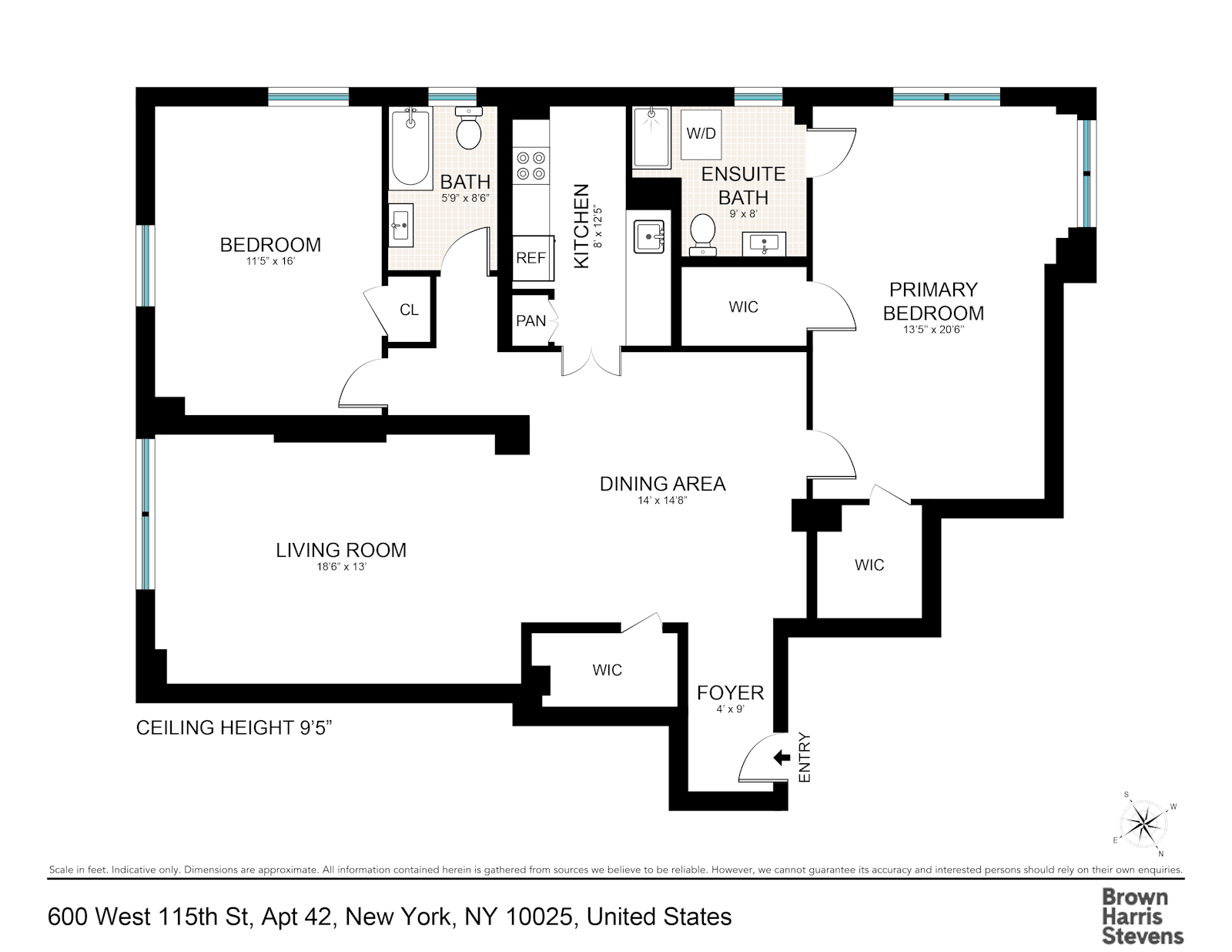 Floorplan for 600 West 115th Street