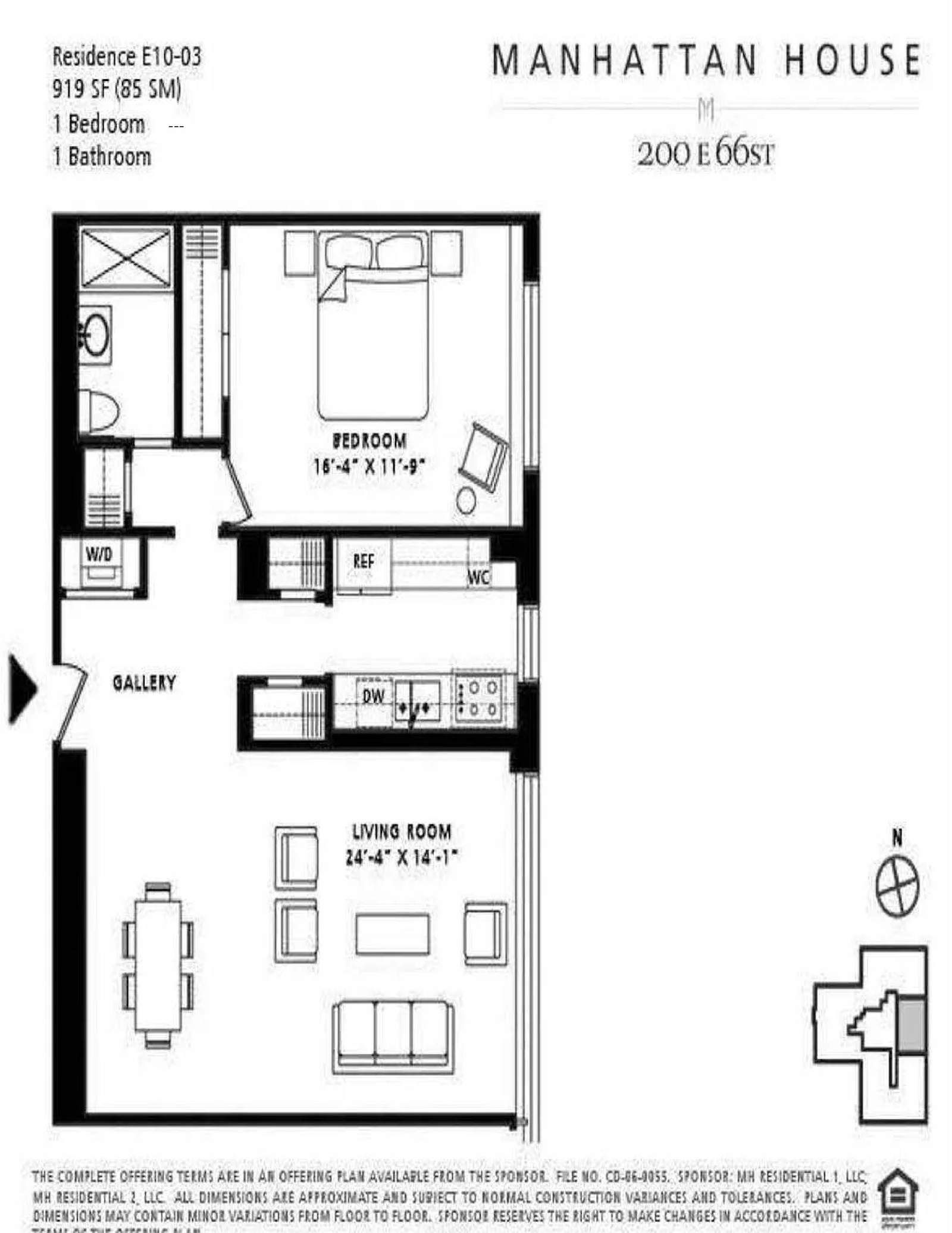 Floorplan for 200 East 66th Street, E1003