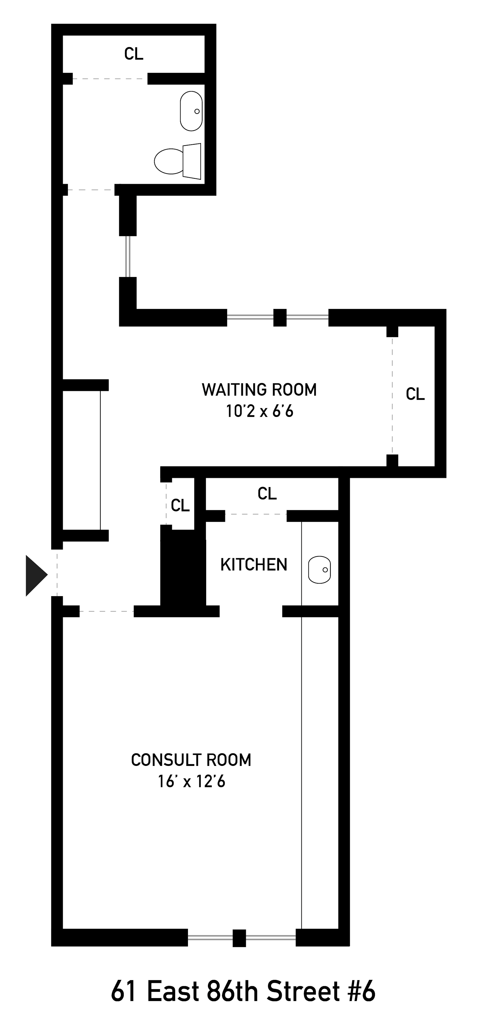 Floorplan for 61 East 86th Street, 6