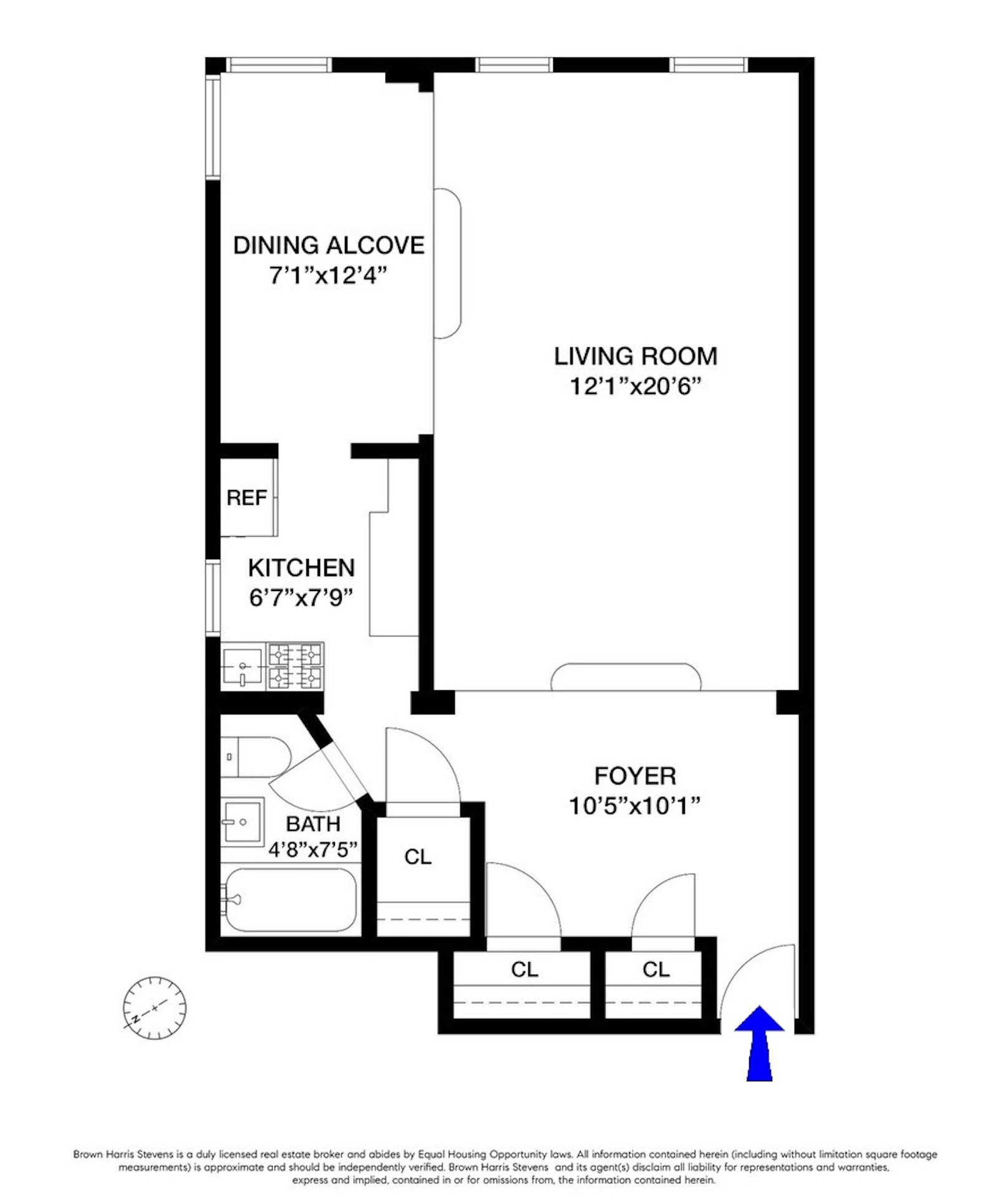 Floorplan for 4580 Broadway, 1H