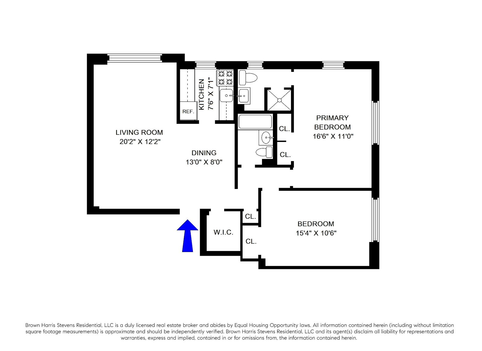 Floorplan for 3640 Johnson Avenue, 3F