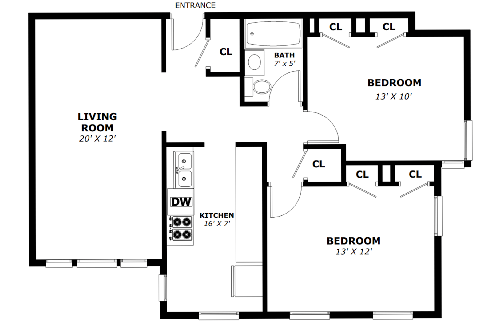 Floorplan for 3103 Fairfield Avenue, 9B