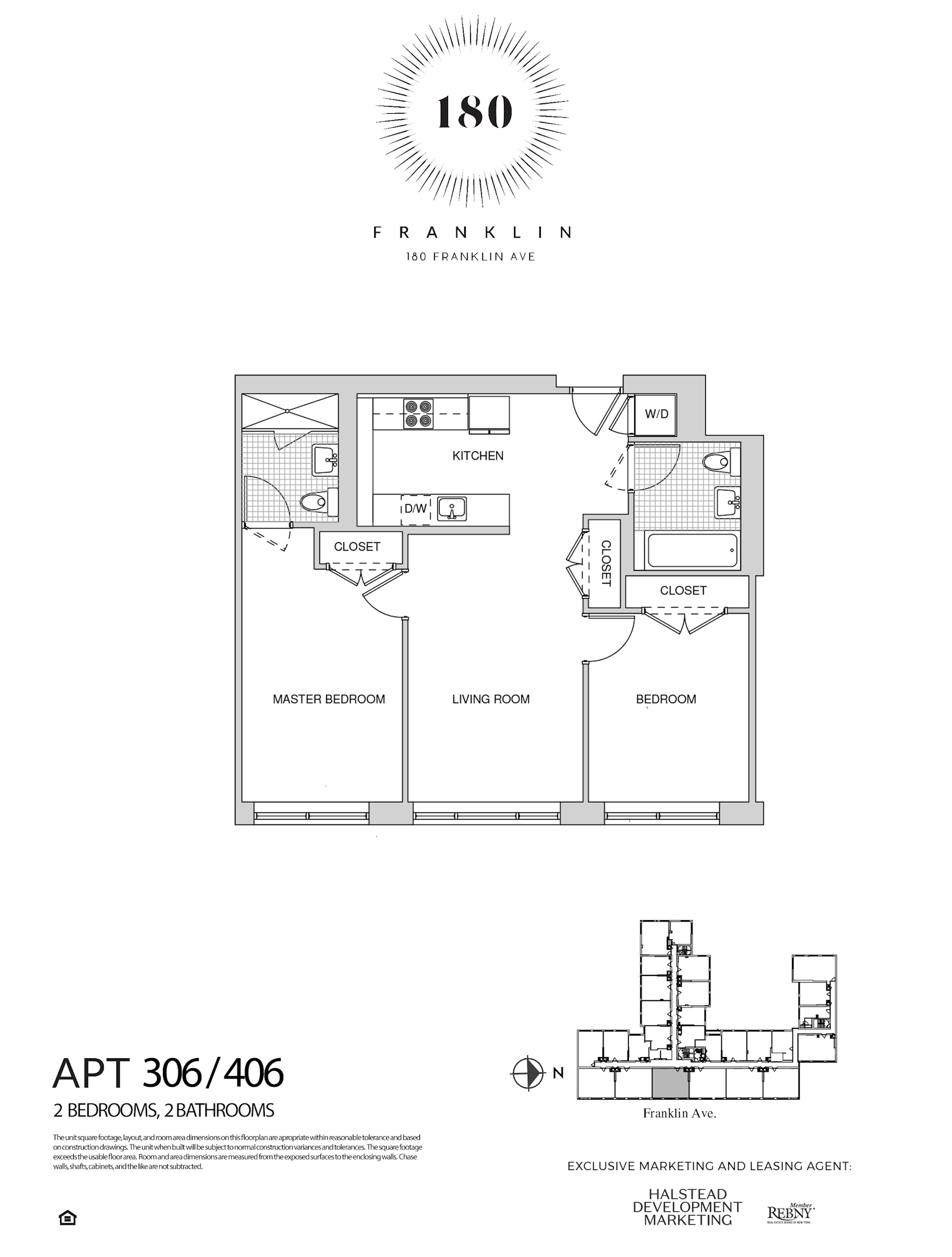 Floorplan for 180 Franklin Avenue, 406