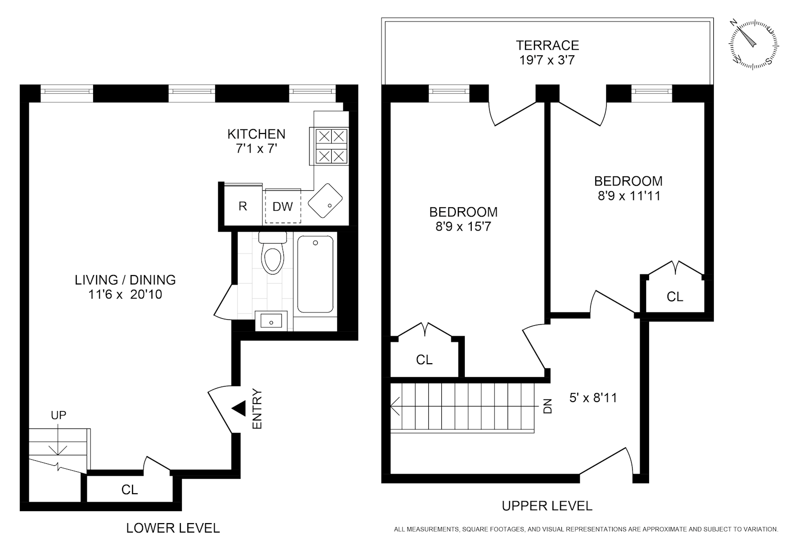 Floorplan for 352 East 19th Street, 4F