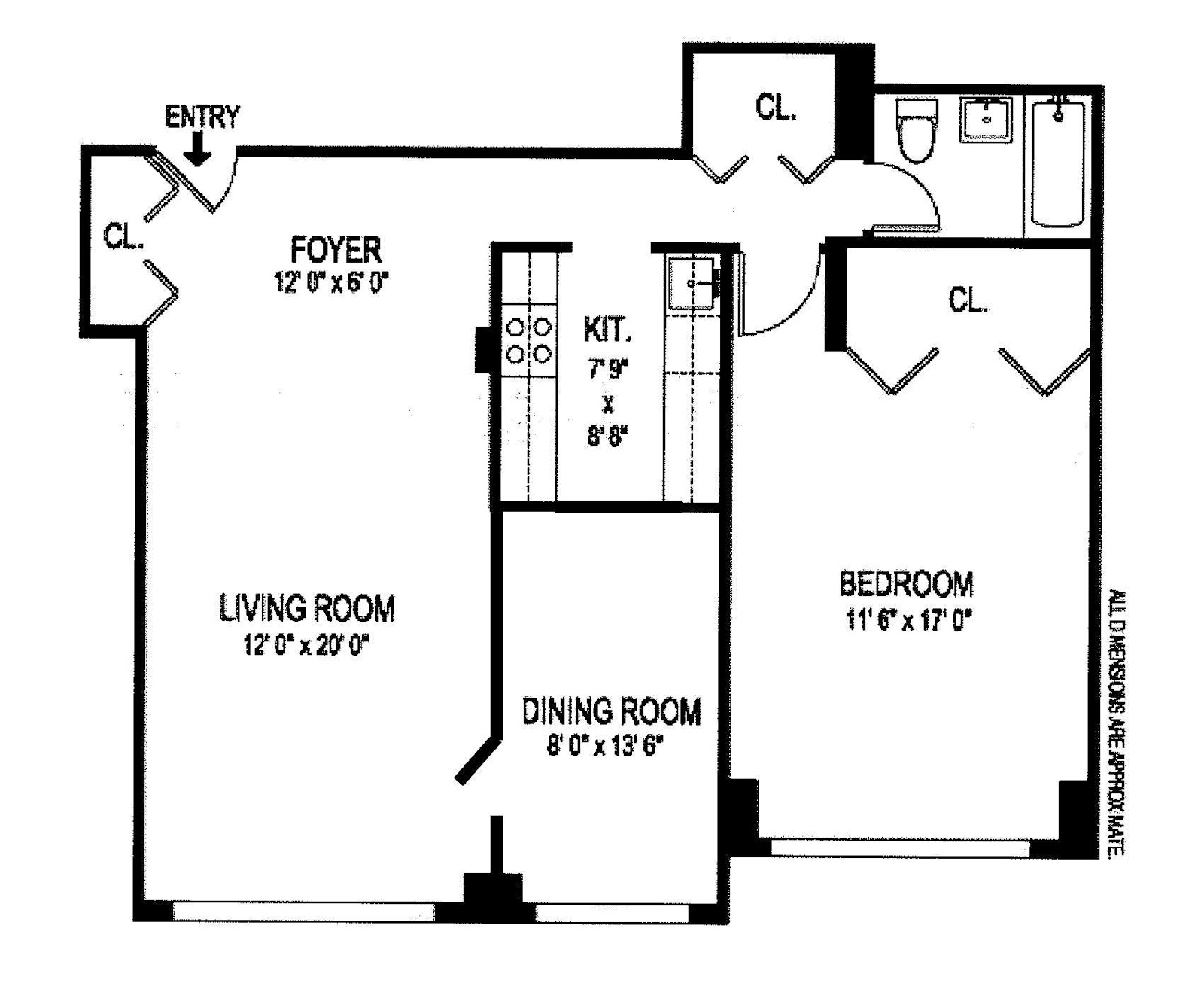 Floorplan for 222 East 19th Street, 2C