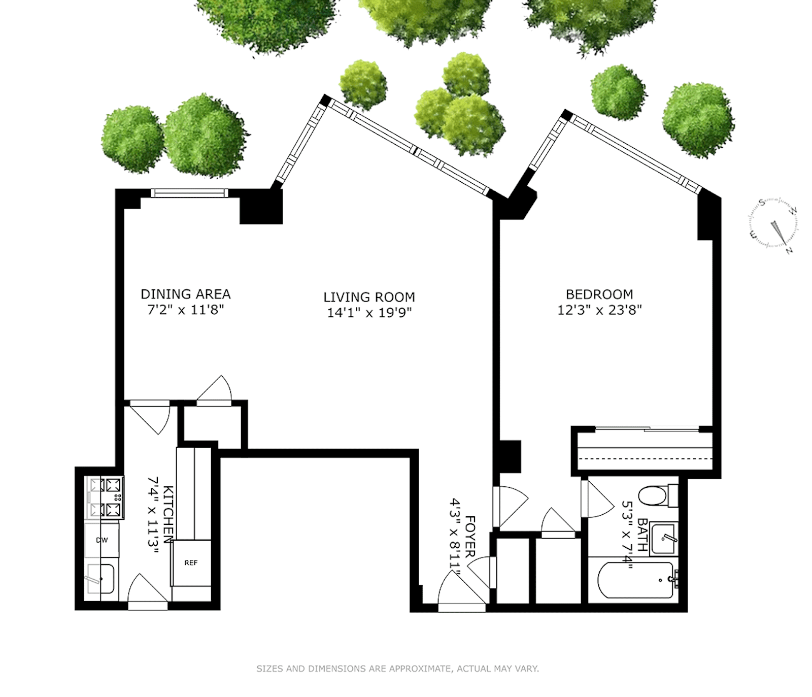 Floorplan for 60 Sutton Place South, 2HN