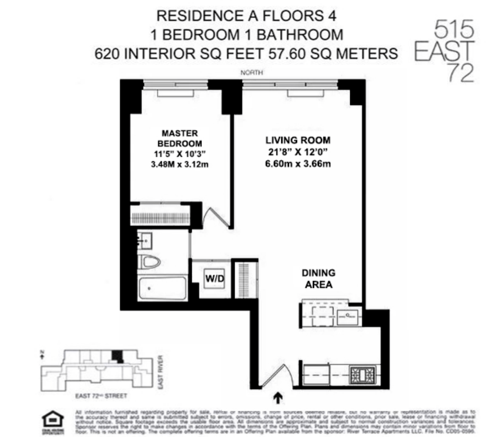 Floorplan for 515 East 72nd Street, 4A