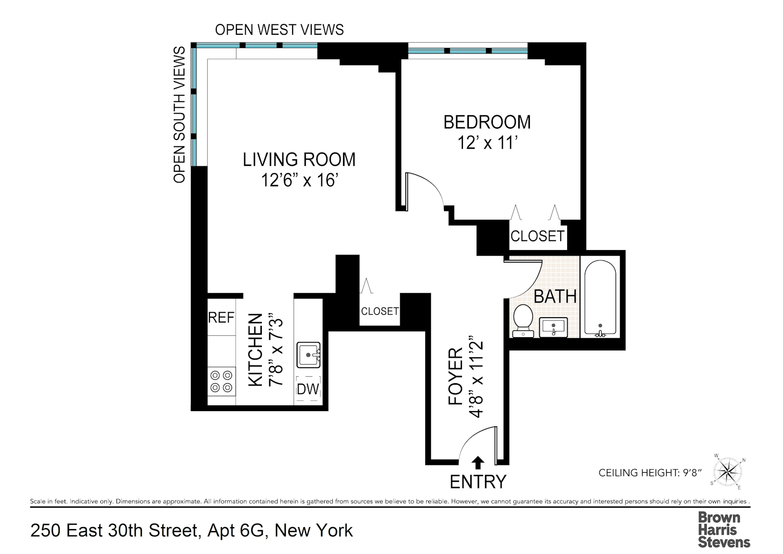 Floorplan for 250 East 30th Street, 6G