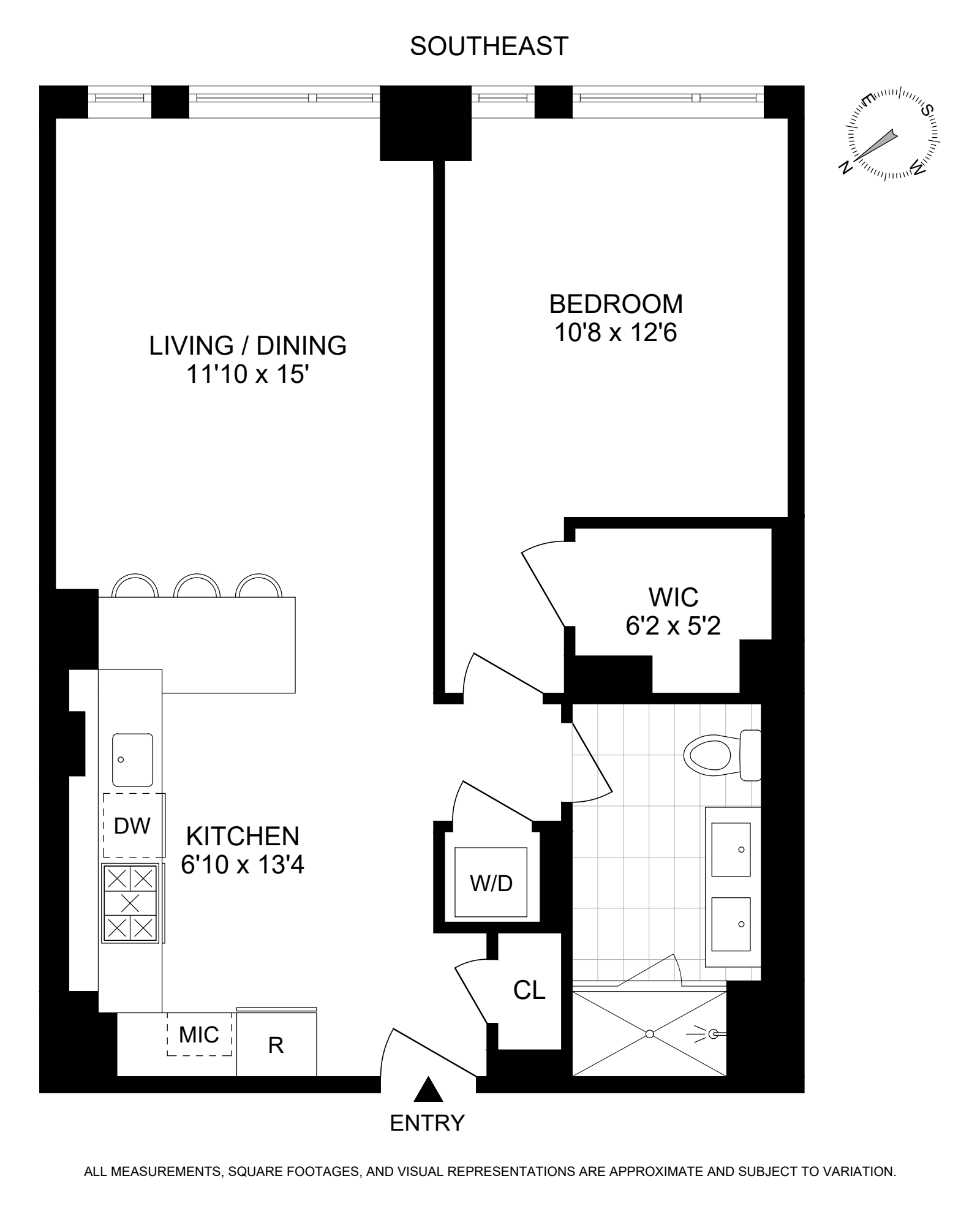 Floorplan for 202 Broome Street, 7L