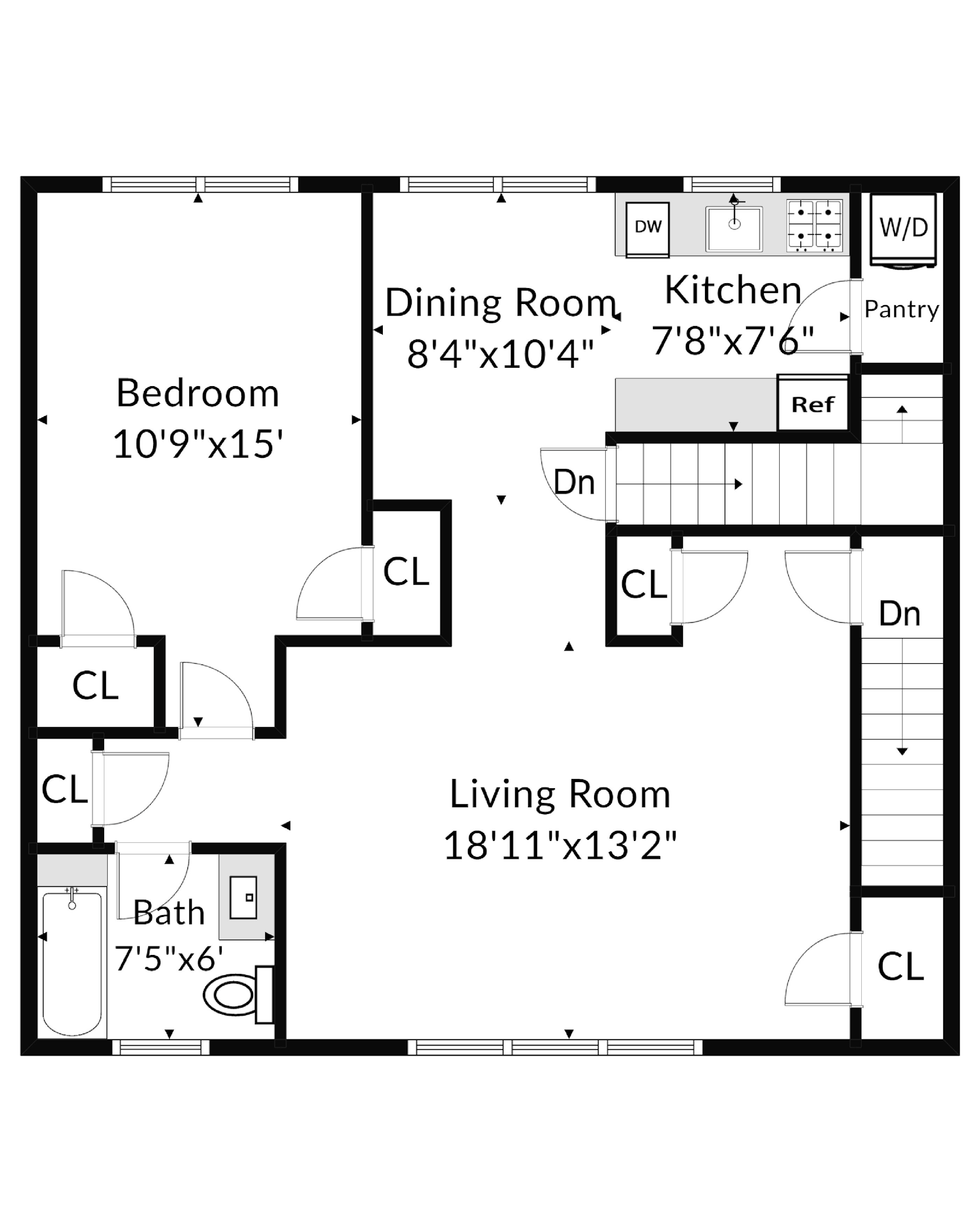 Floorplan for 155B Ridge Road