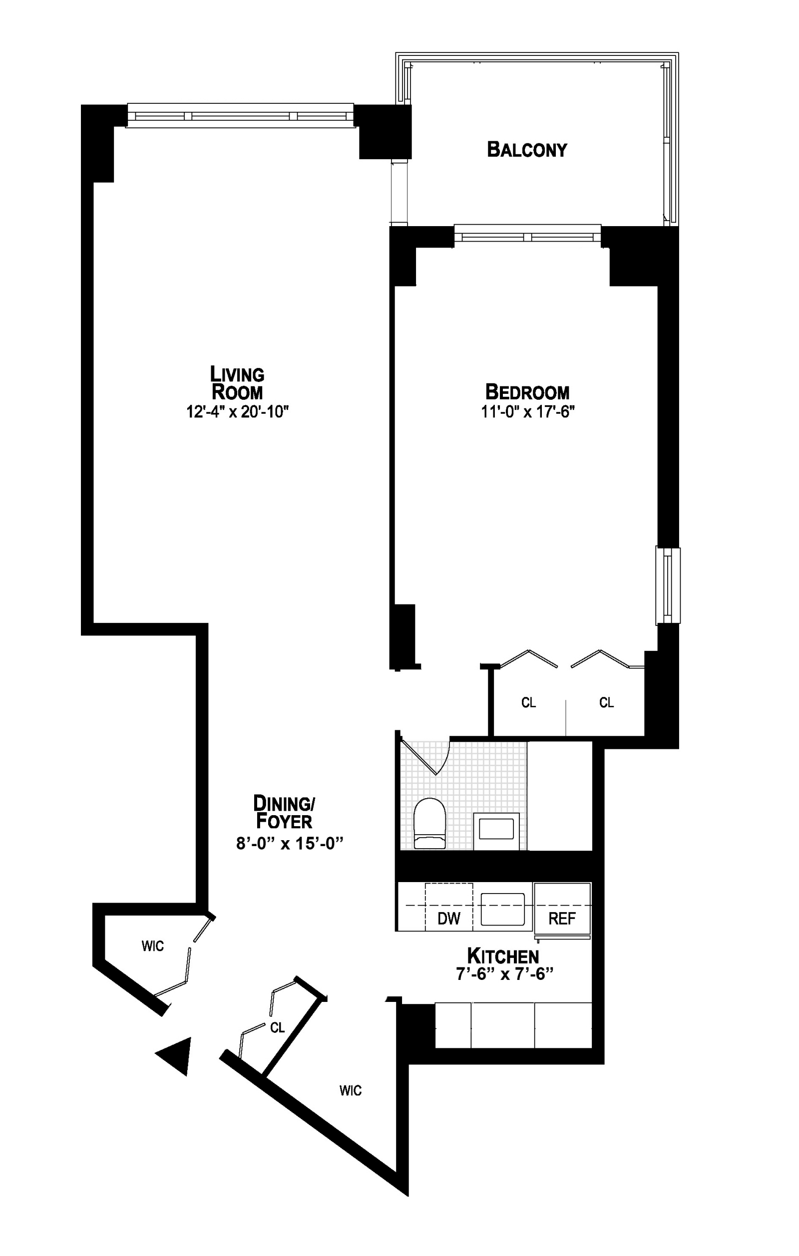 Floorplan for 2621 Palisade Avenue, 14F