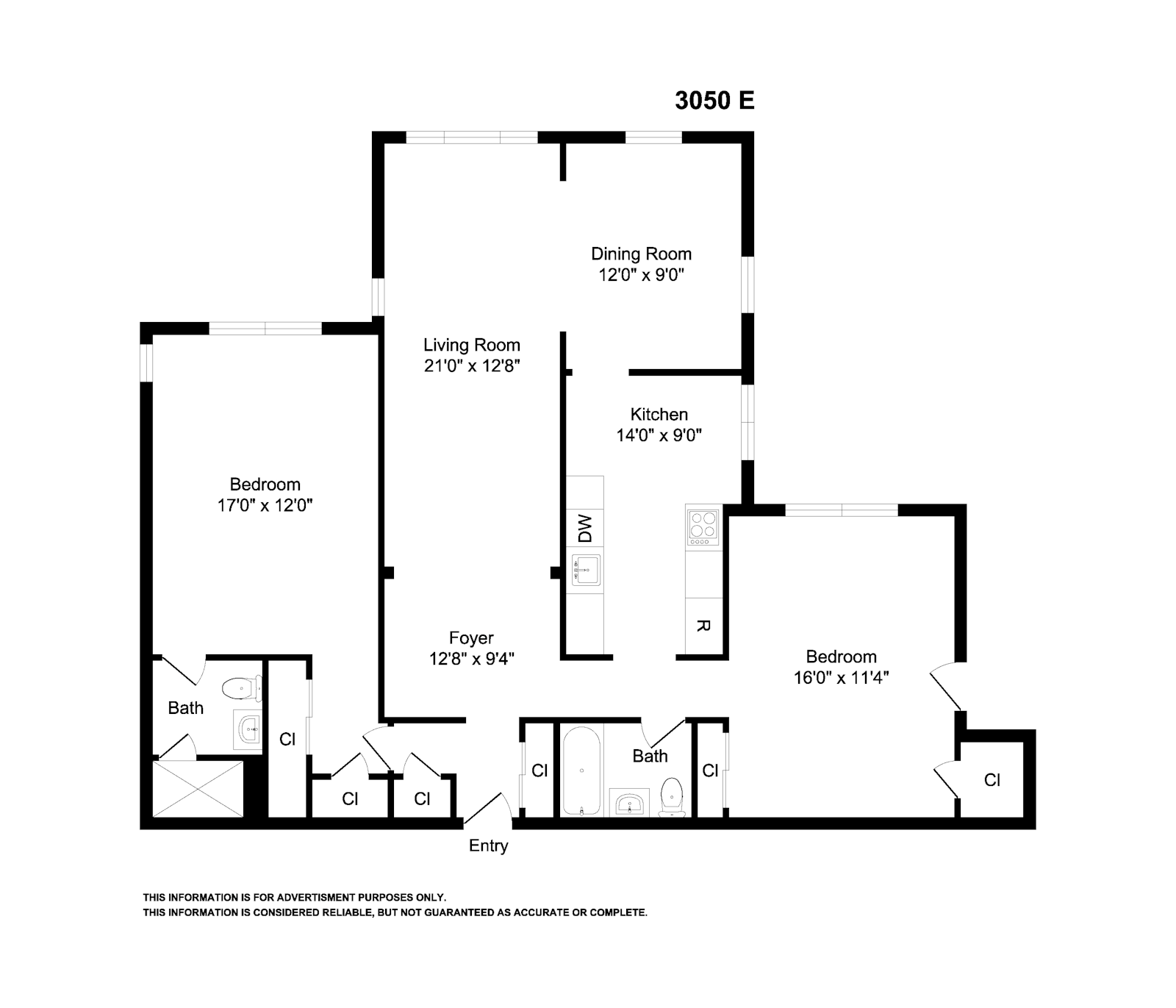 Floorplan for 3050 Fairfield Avenue, 7E