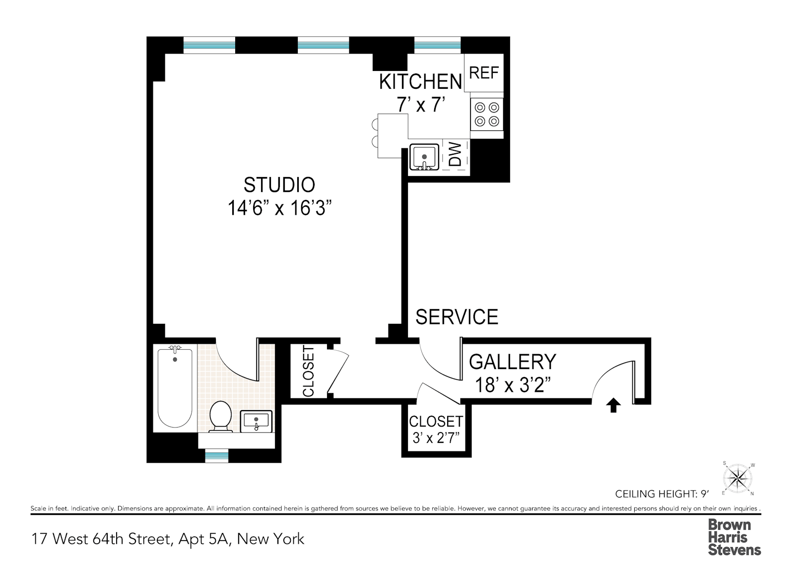 Floorplan for 17 West 64th Street, 5A