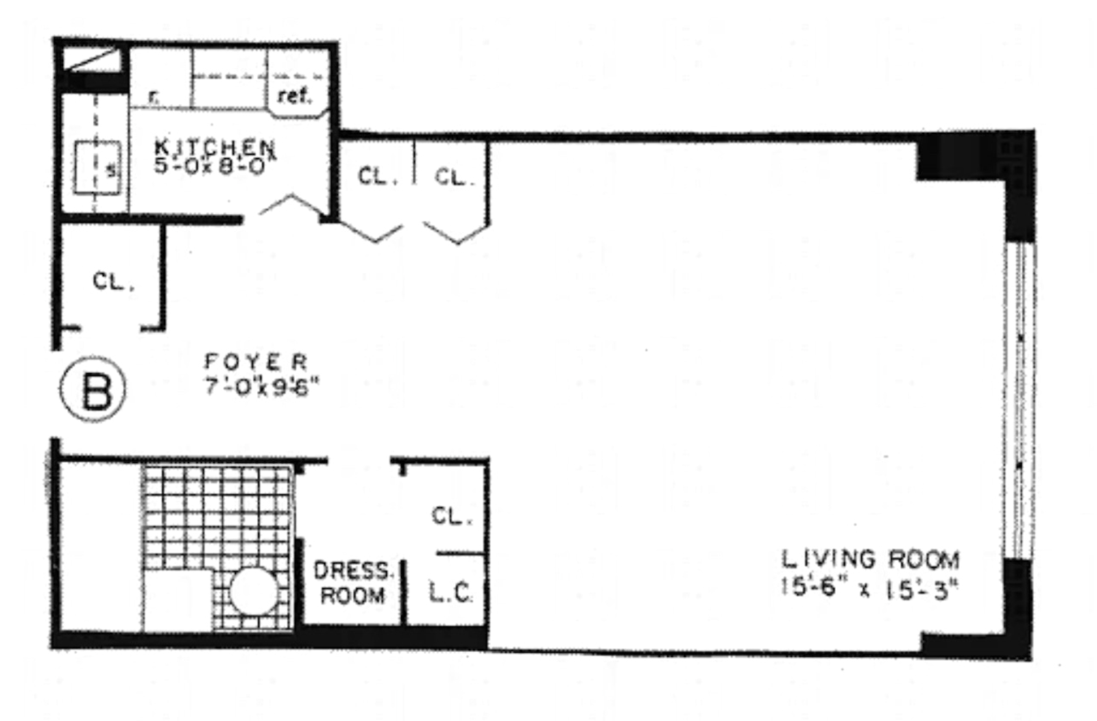 Floorplan for 201 East 25th Street, 1B