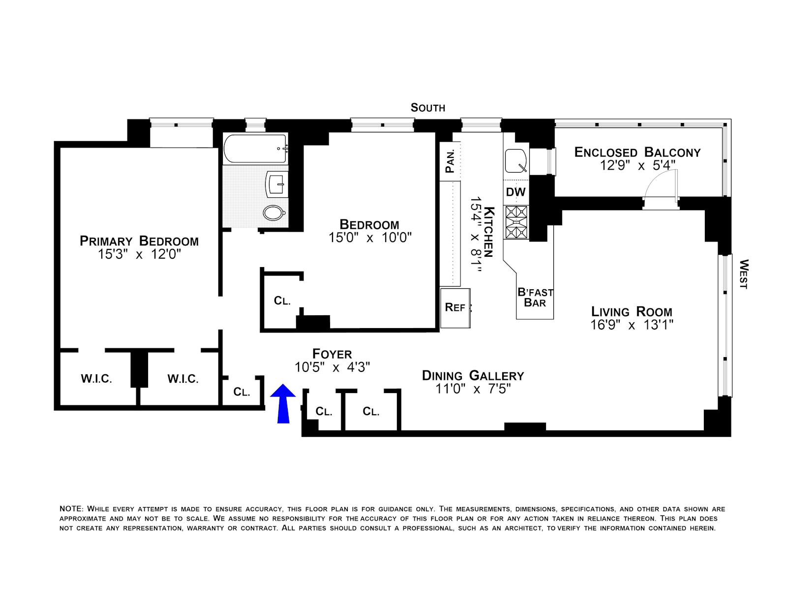 Floorplan for 477 FDR Drive, M1304