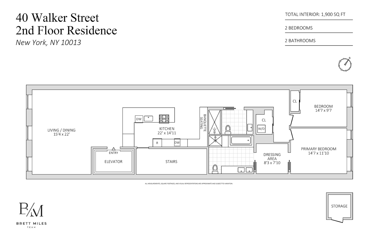 Floorplan for 40 Walker Street, 2