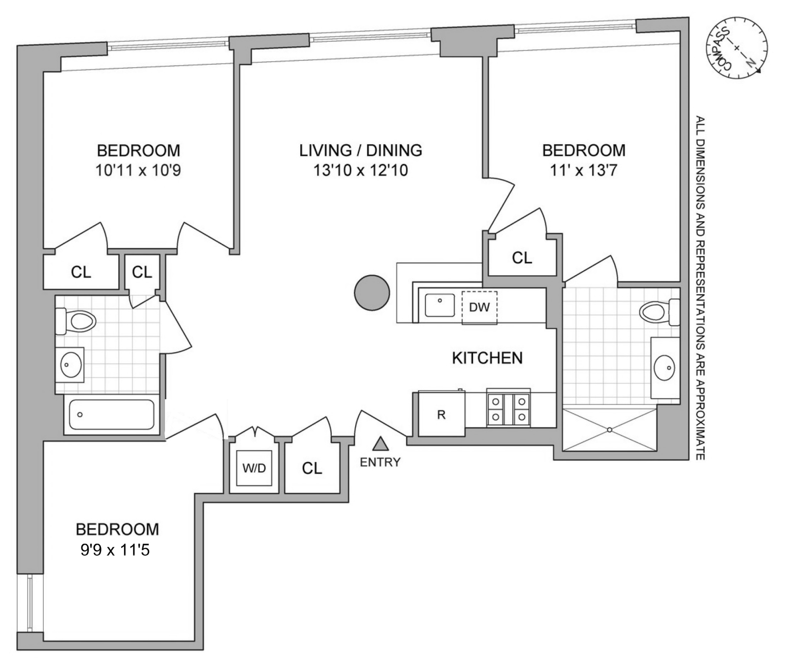 Floorplan for 27 -21 44th Drive, 503