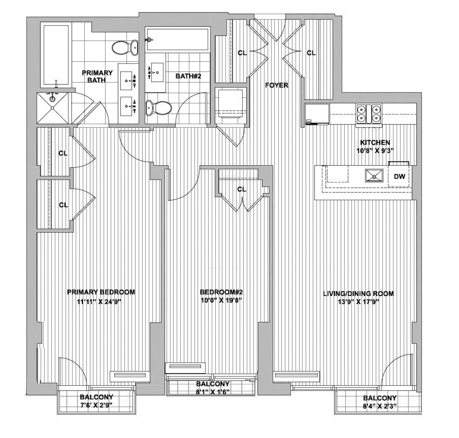 Floorplan for 117 West 123rd Street, 3D