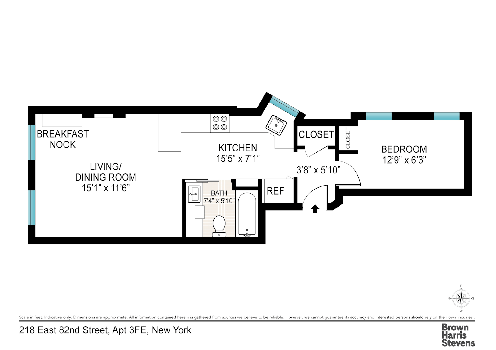 Floorplan for 218 East 82nd Street, 3FE