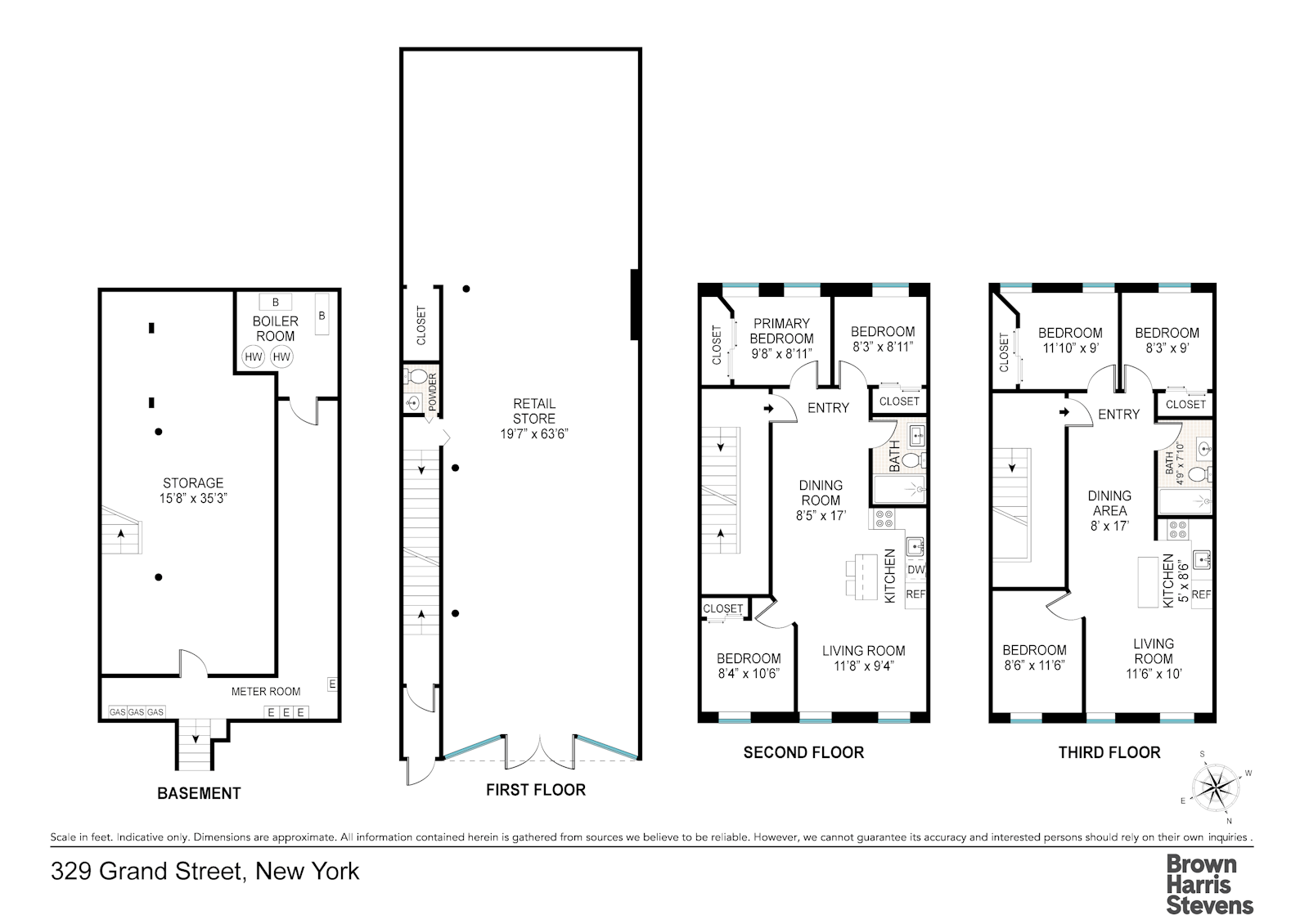 Floorplan for 329 Grand Street