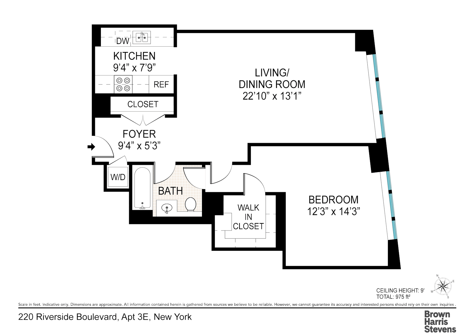 Floorplan for 220 Riverside Boulevard, 3E