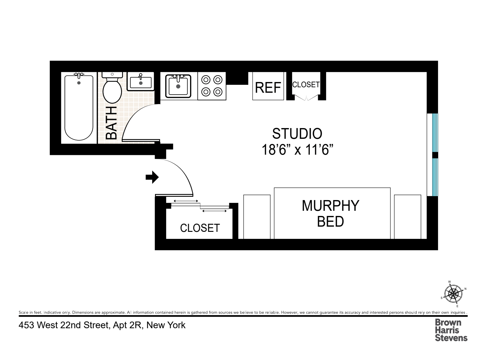 Floorplan for 453 West 22nd Street, 2R