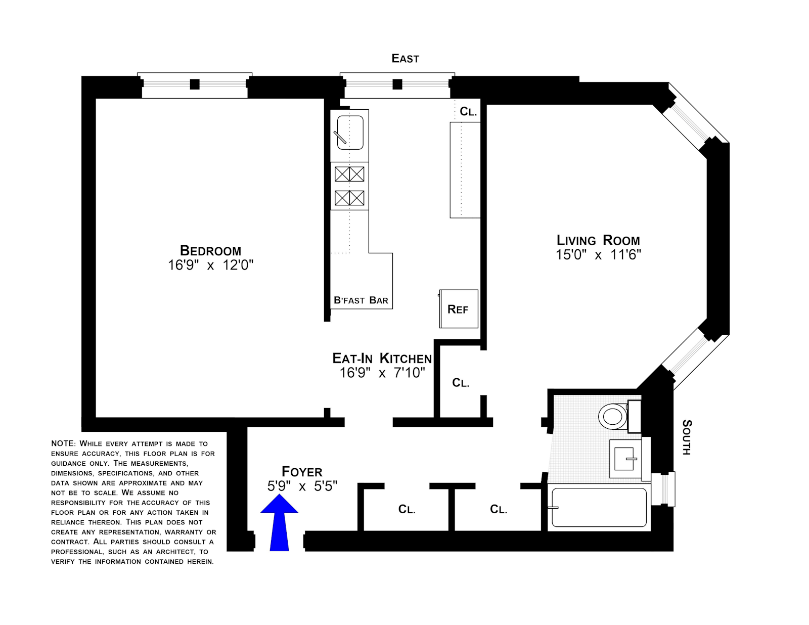 Floorplan for 504 Grand Street, C13