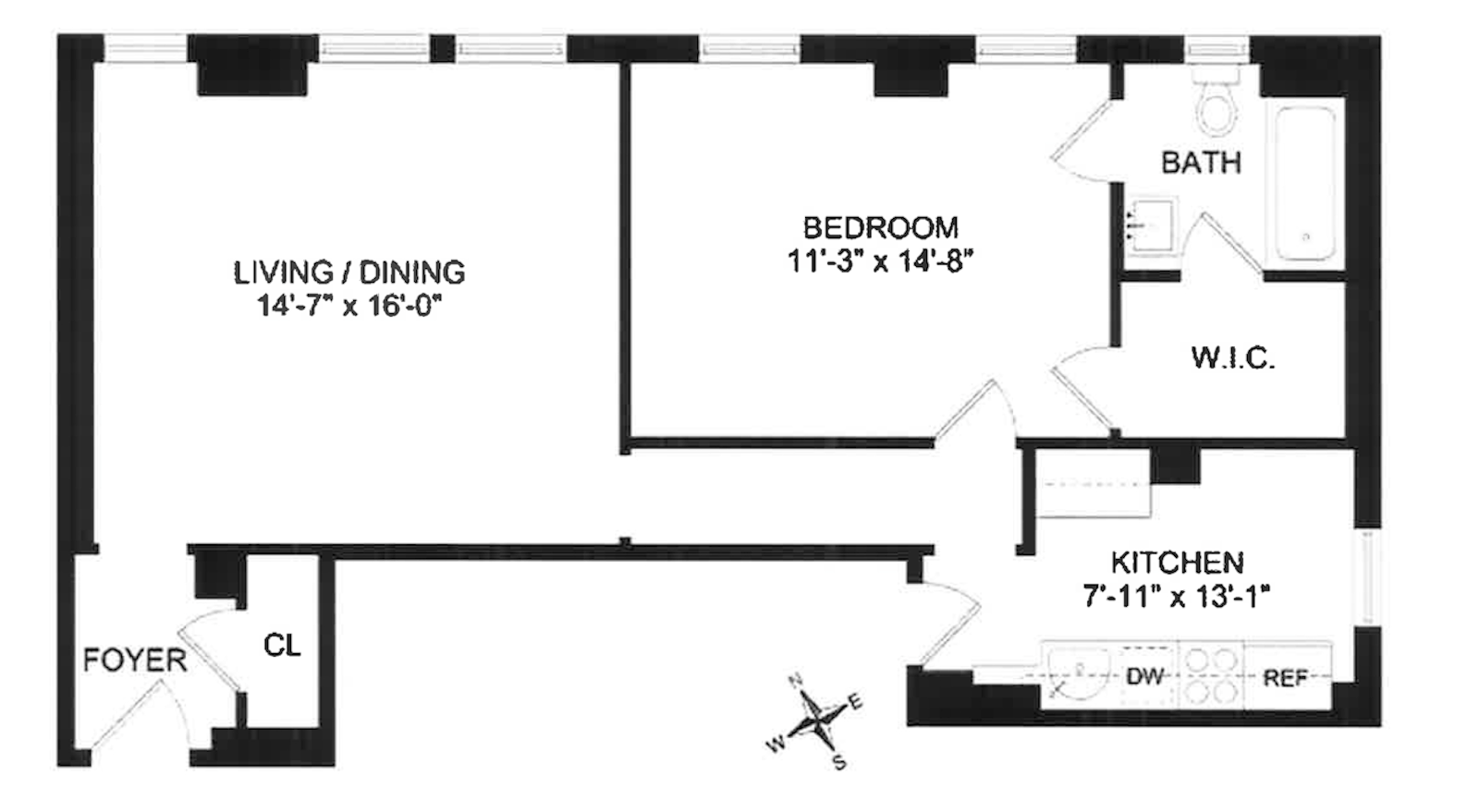 Floorplan for 55 East 86th Street, 4D