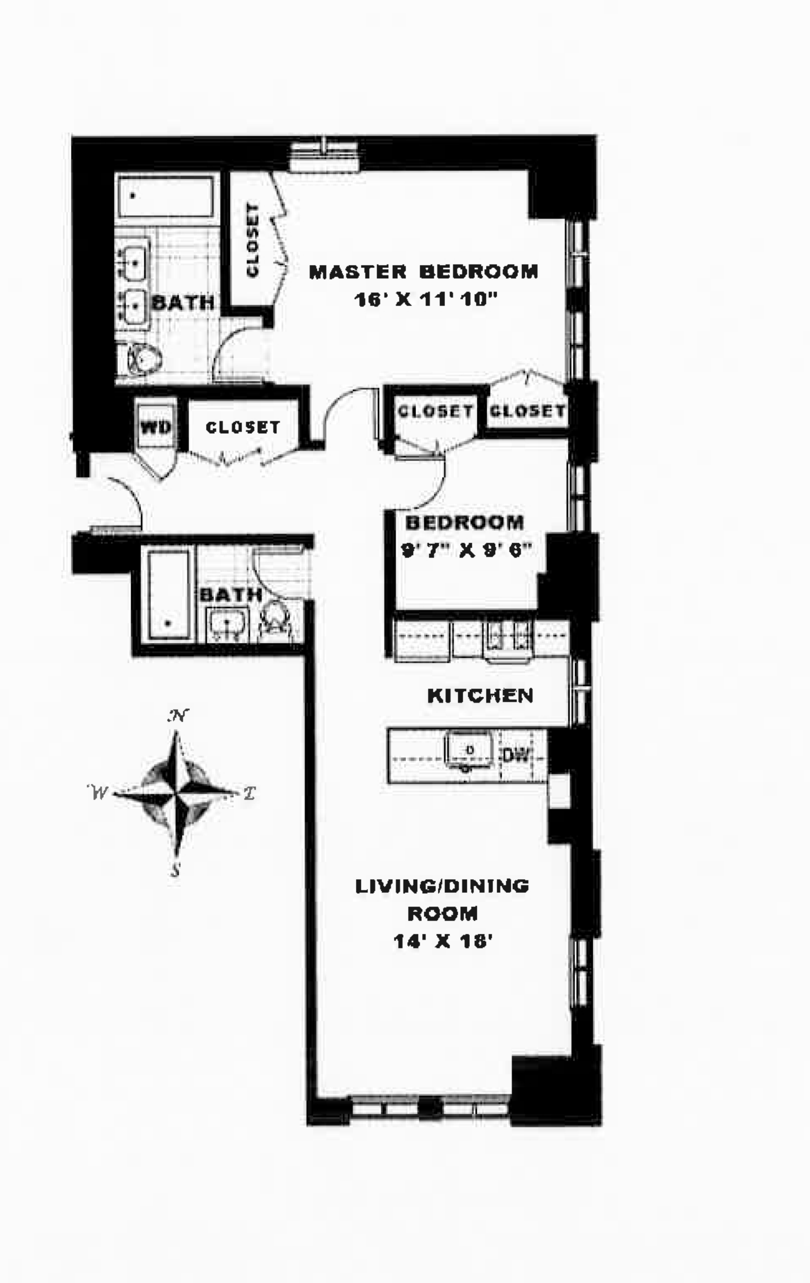 Floorplan for 85 Adams Street, 11D