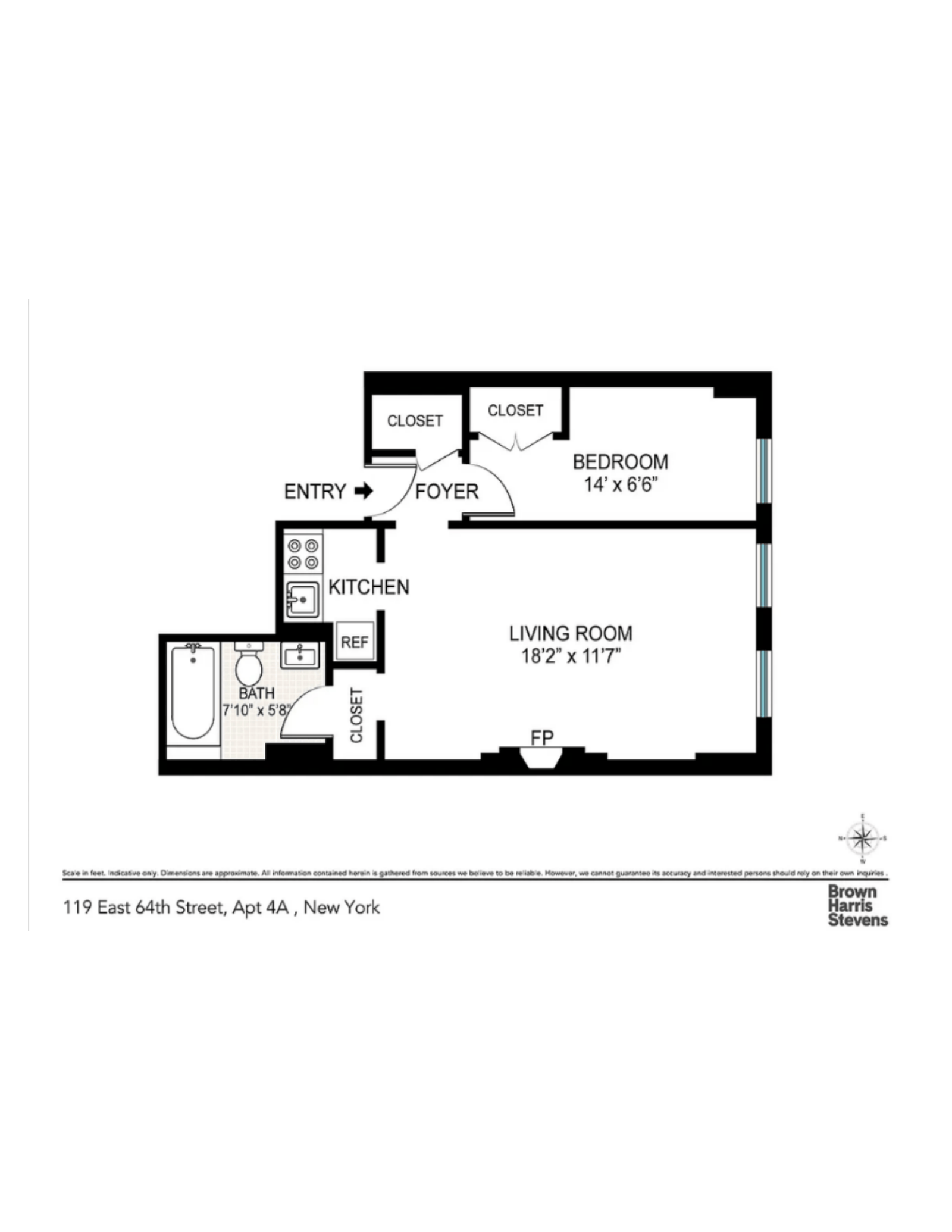 Floorplan for 119 East 64th Street, 4A