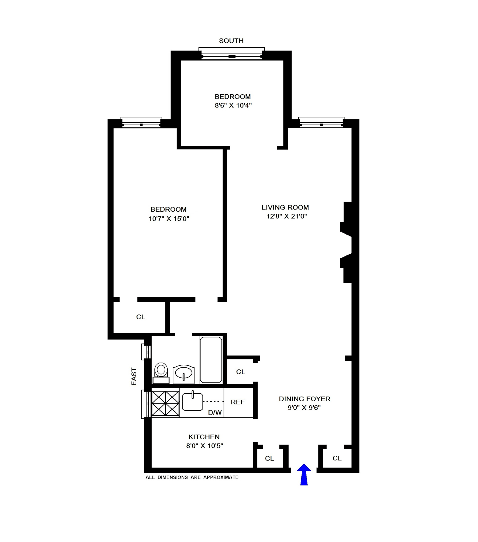 Floorplan for 530 East 88th Street, 3E