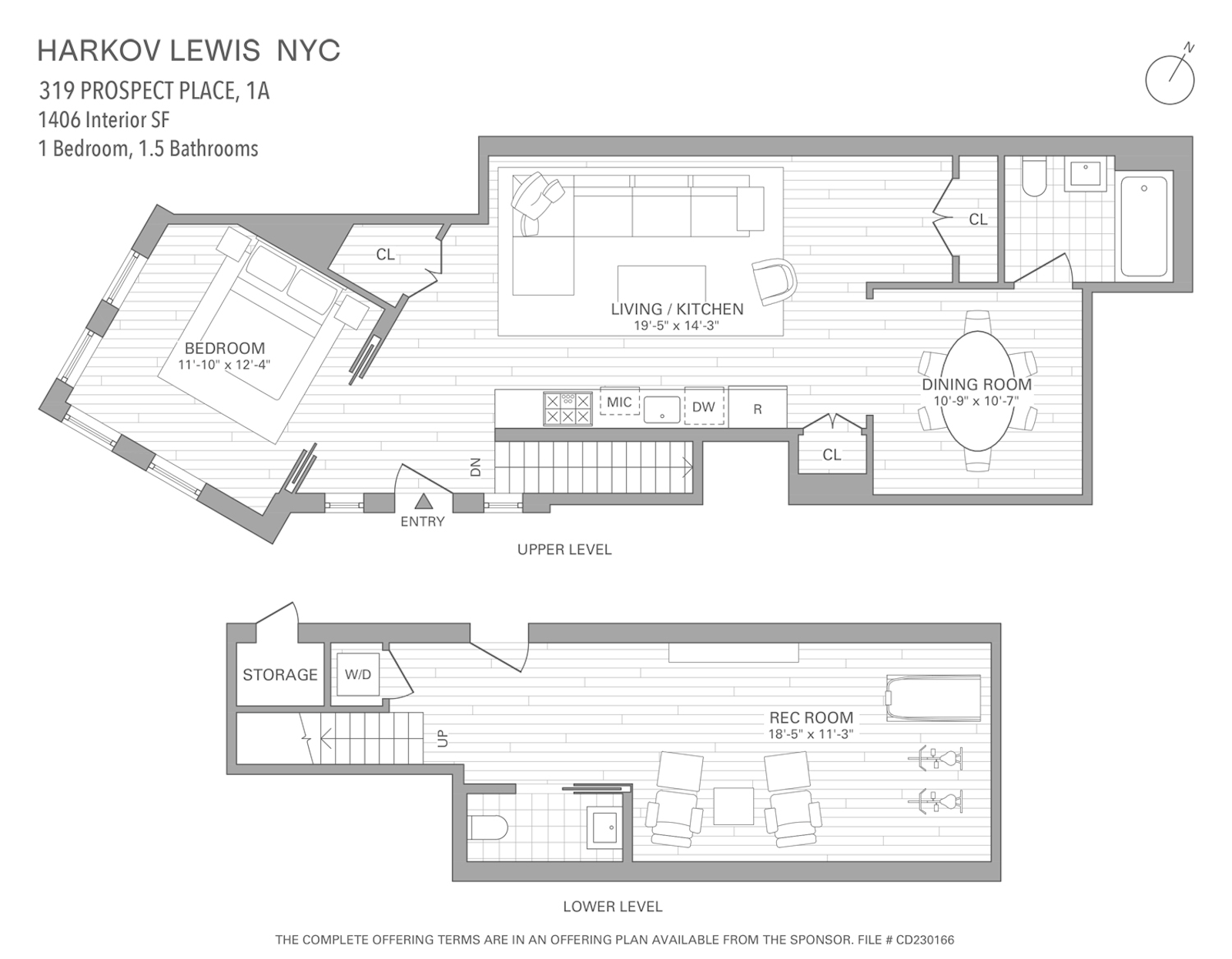 Floorplan for 319 Prospect Place, 1A