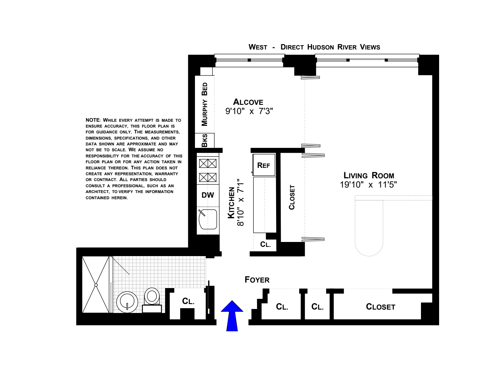 Floorplan for 11 Riverside Drive, 13HW