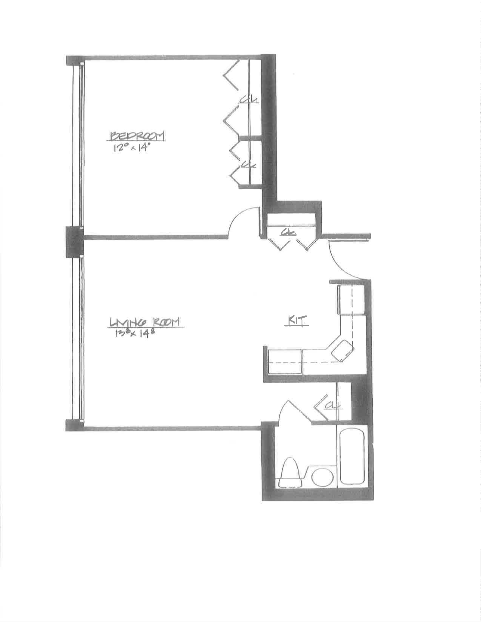 Floorplan for 333 East 45th Street, 24D