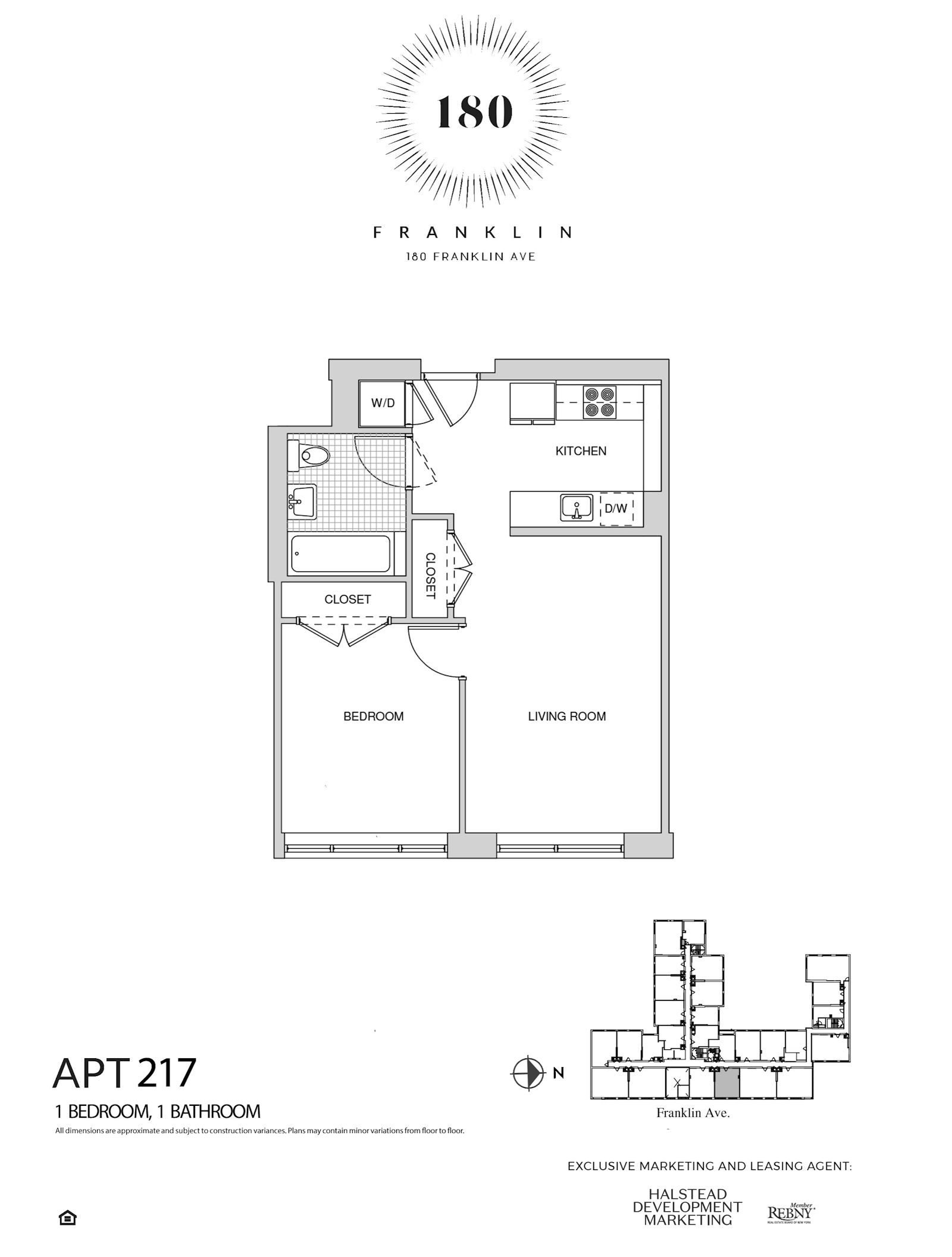 Floorplan for 180 Franklin Avenue, 217