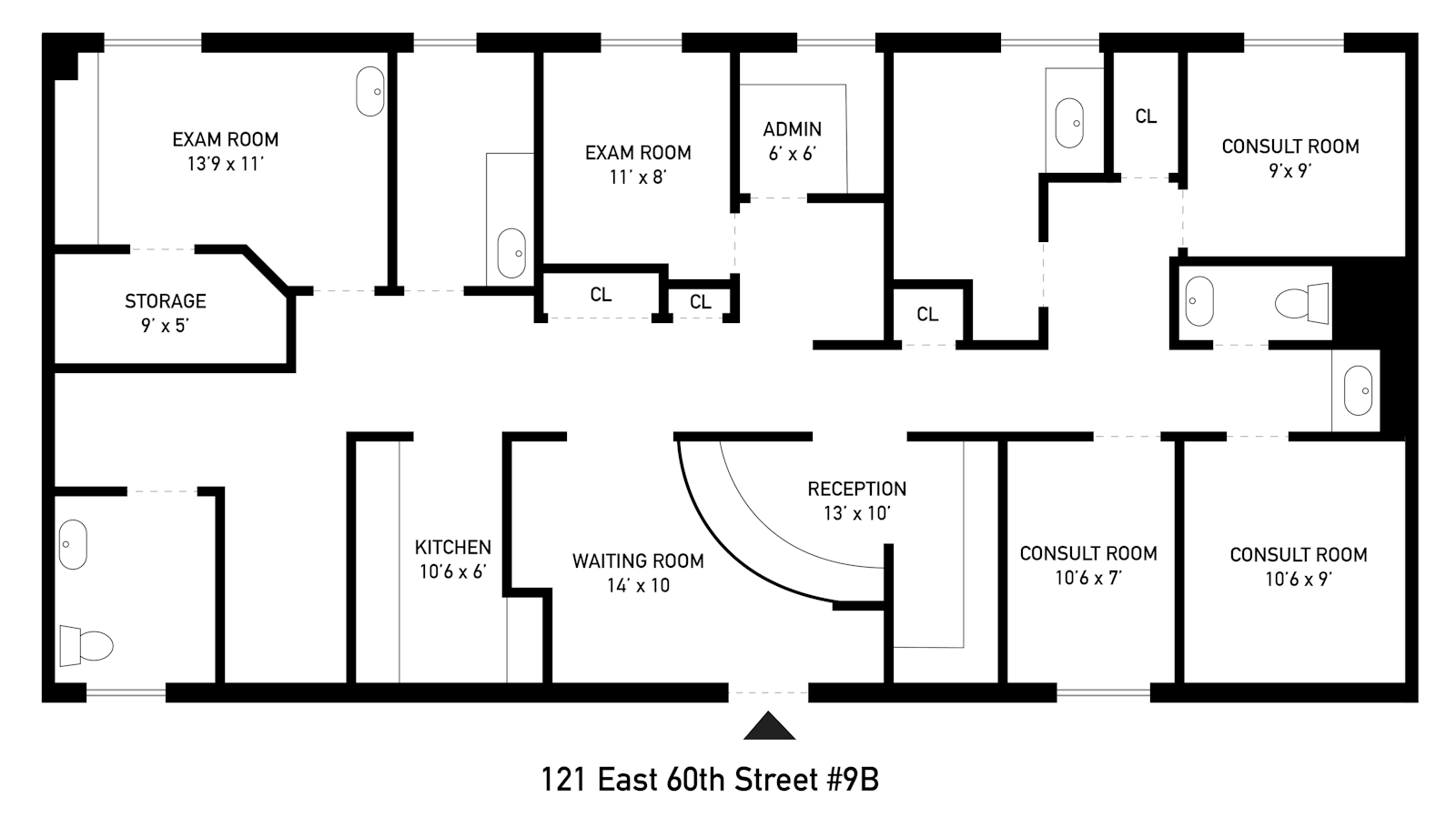 Floorplan for 121 East 60th Street, 9B