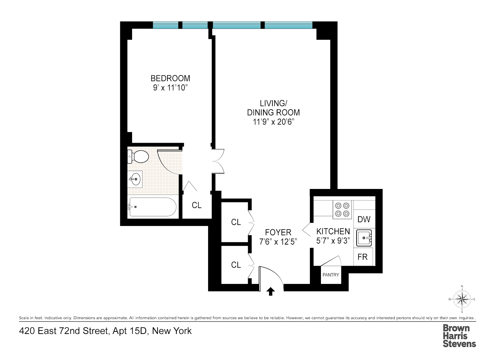 Floorplan for 420 East 72nd Street, 15D