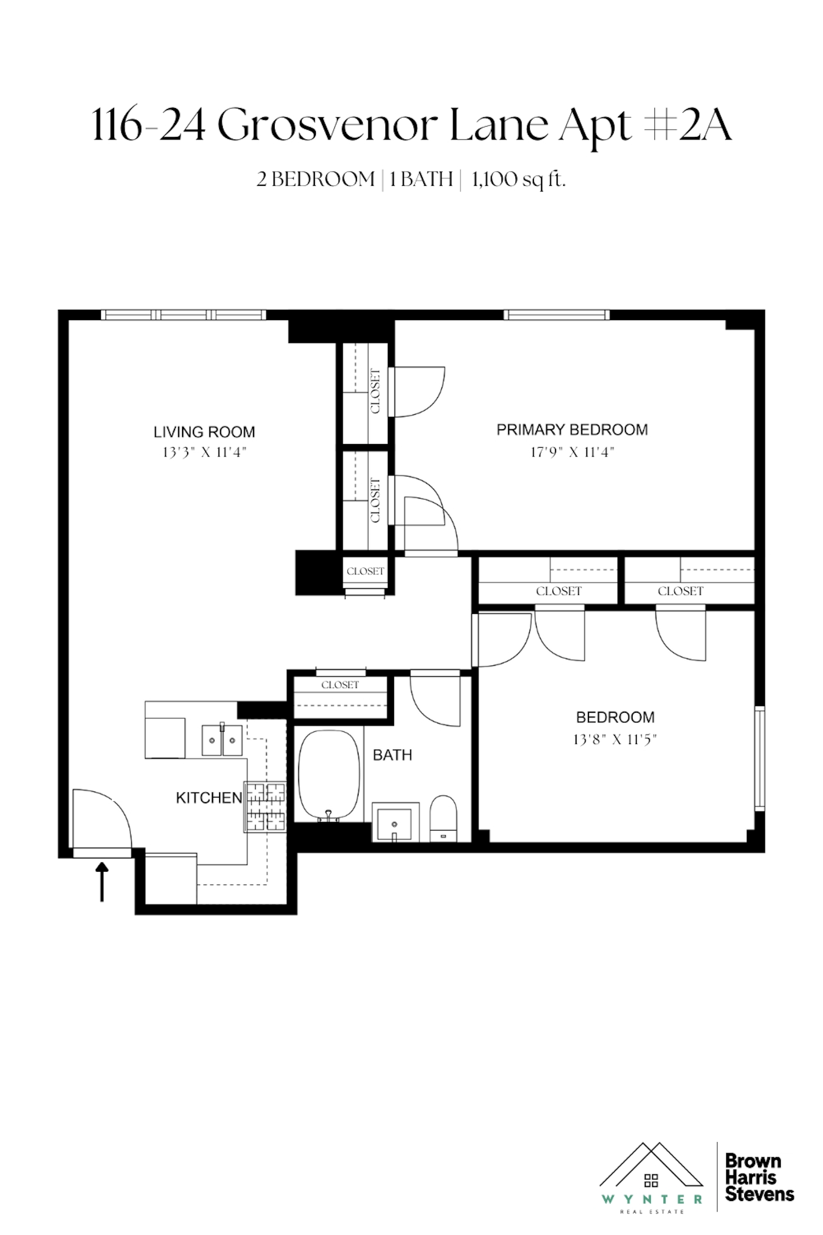 Floorplan for 116-24 Grosvenor Lane, 2A