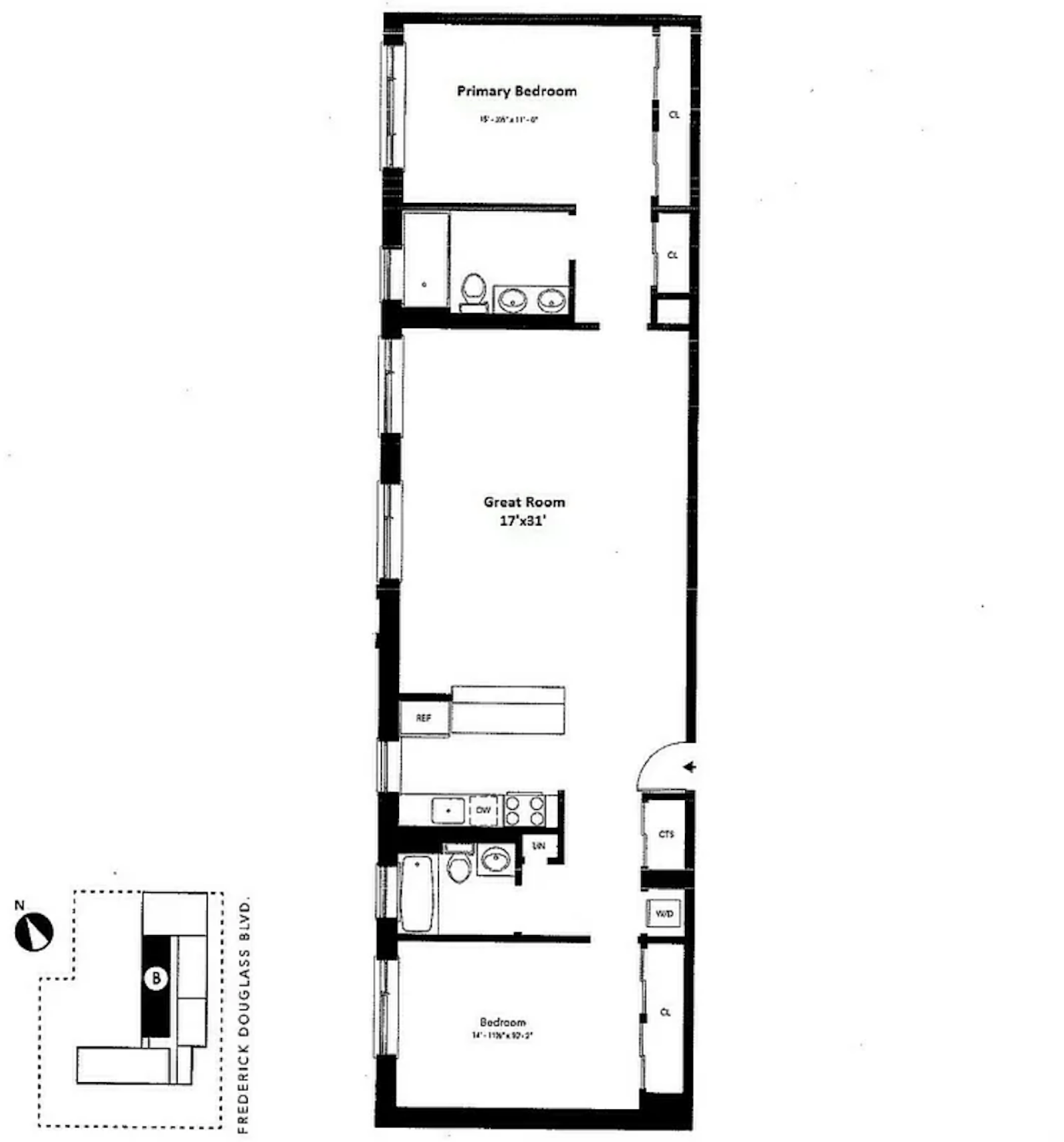 Floorplan for 301 West 115th Street, PH2B