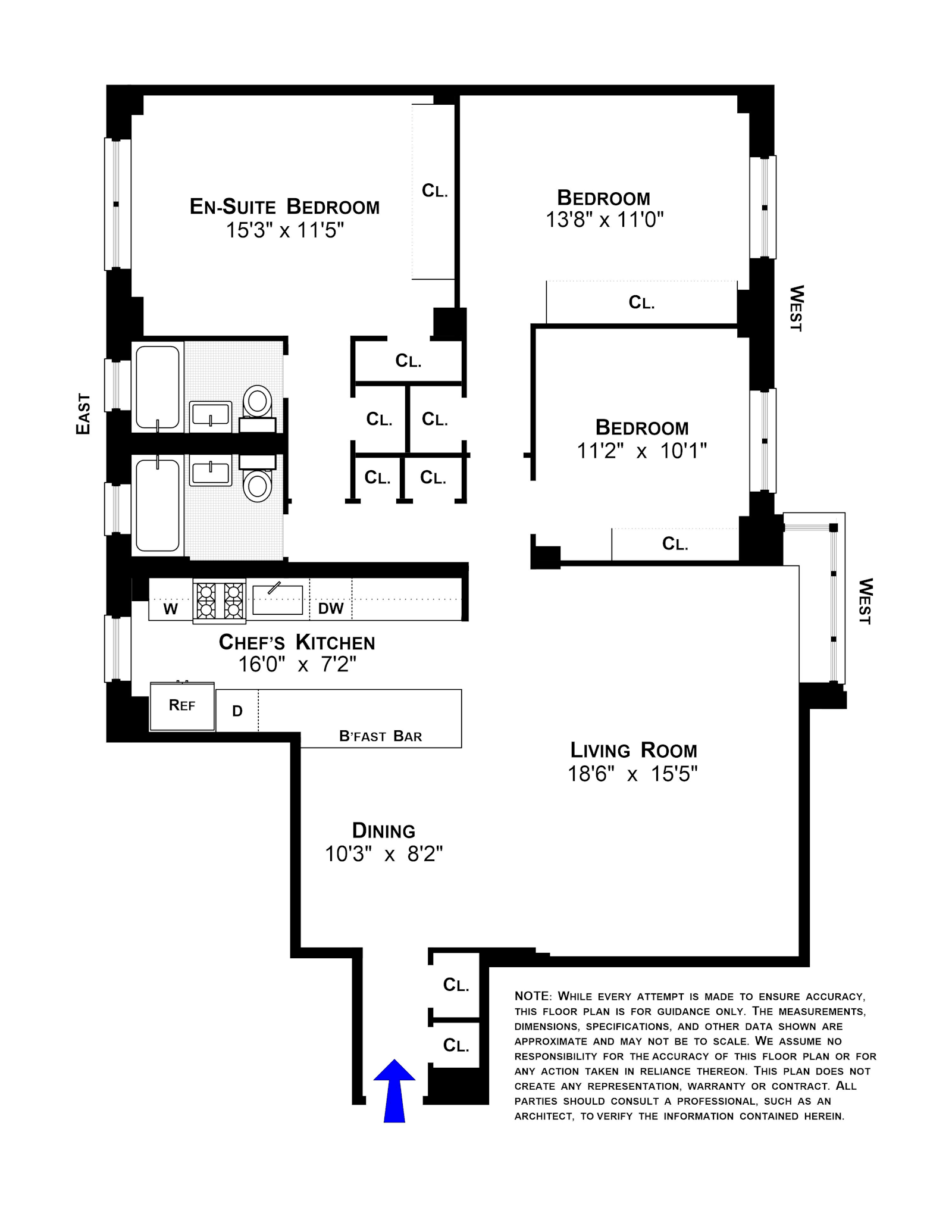 Floorplan for 530 Grand Street, F8H