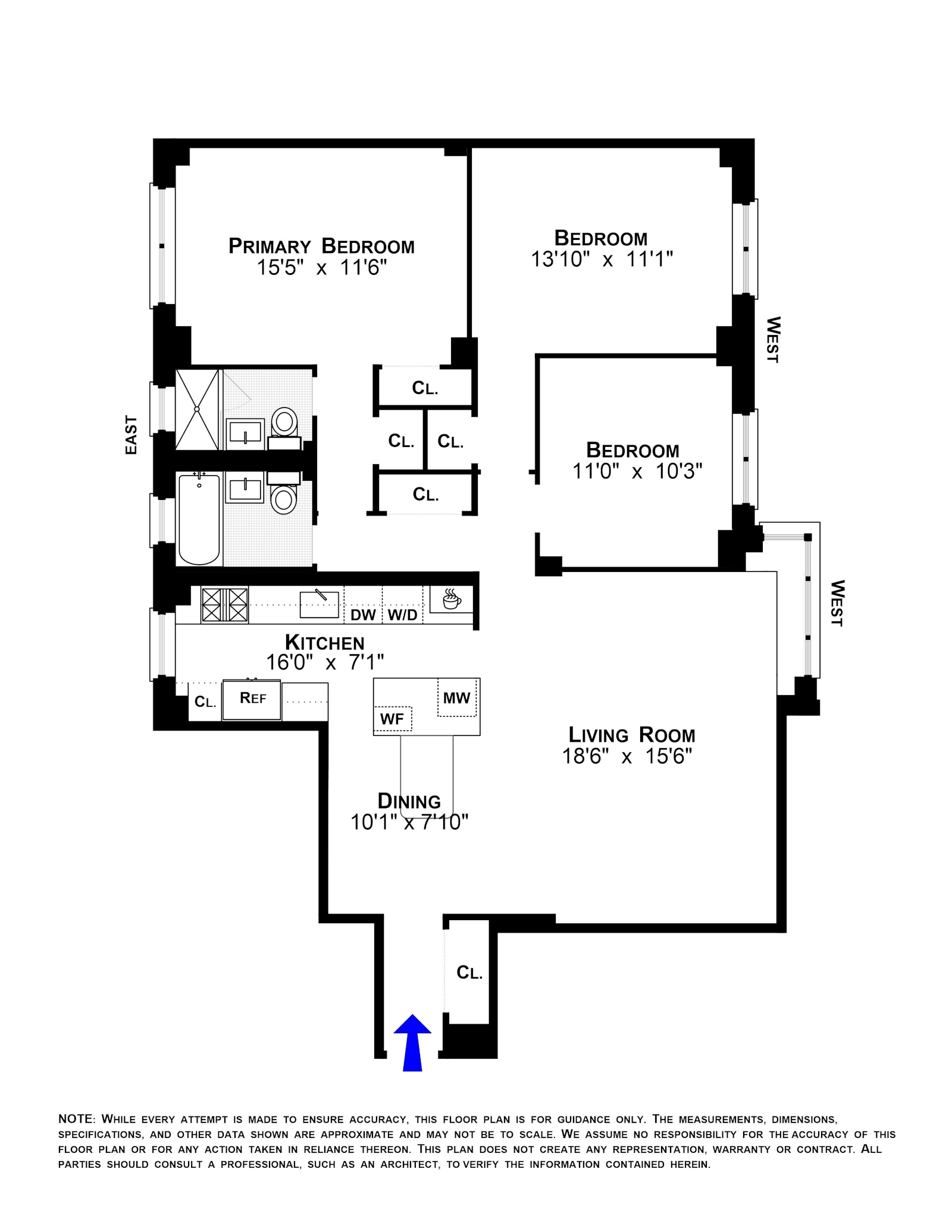 Floorplan for 530 Grand Street, F8H