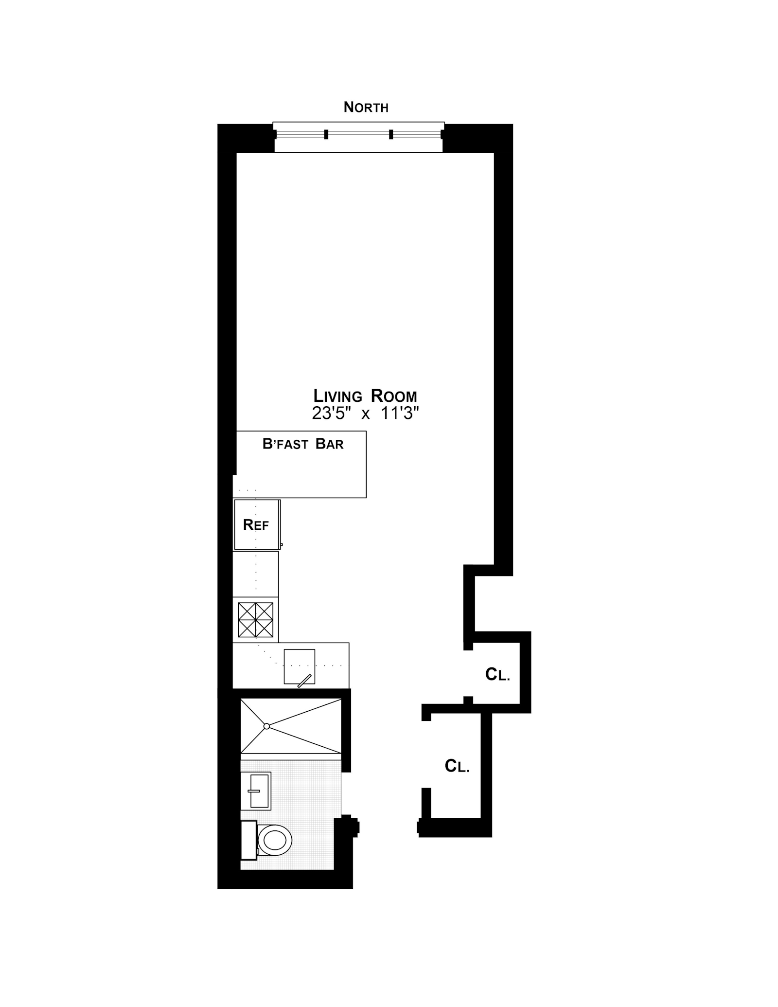 Floorplan for 311 East 75th Street, 3H